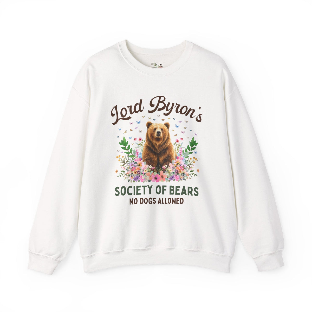 Lord Byron's Society of Bears Sweatshirt: Bookish Animal Lover Crewneck for Classic Bookworm Who Loves English History and Animals - Opal and June