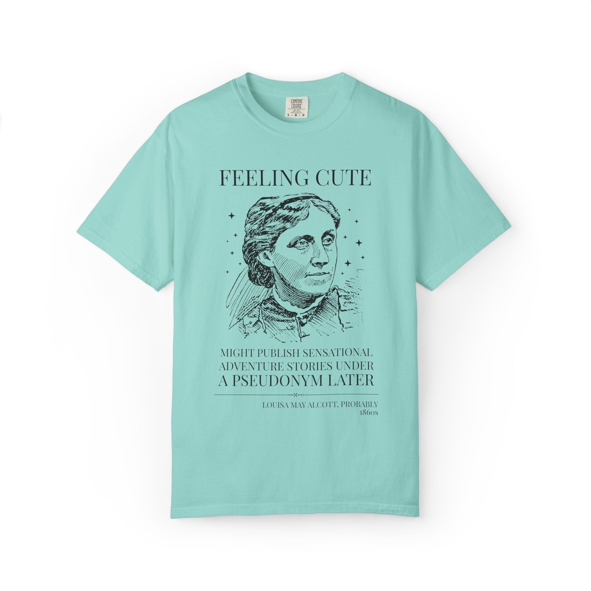 Louisa May Alcott Book Lover Tee Shirt, Bookish American History Buff T-Shirt for Fantasy Adventure Reader, Classic Literature Librarian Tee - Opal and June