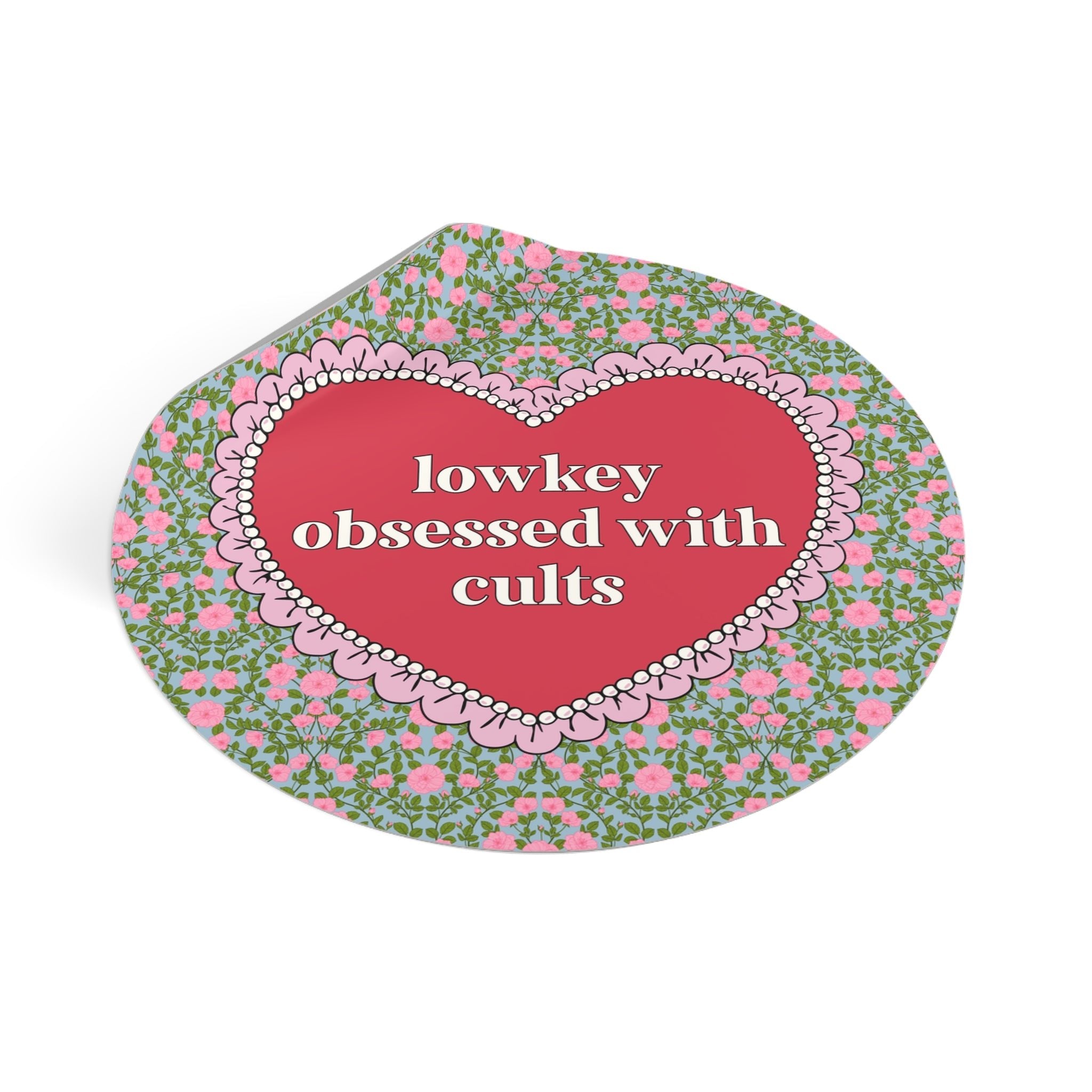Lowkey Obsessed with Cults Sticker - Opal and June