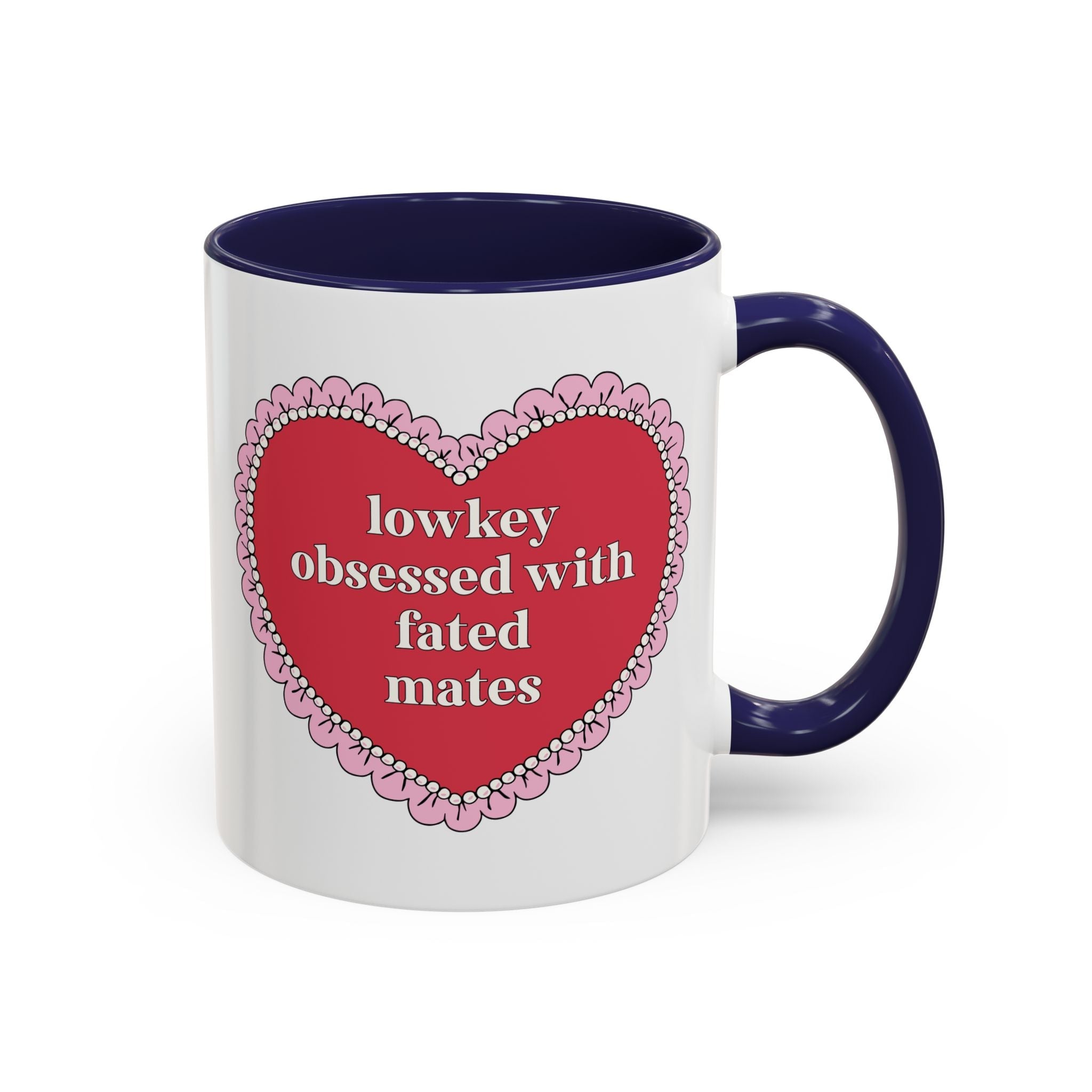 Lowkey Obsessed with Fated Mates Coffee Mug: Fantasy Romance Bookworm 11 Oz Coffee Mug, Gift for Romantasy Writer or Book Lover - Opal and June