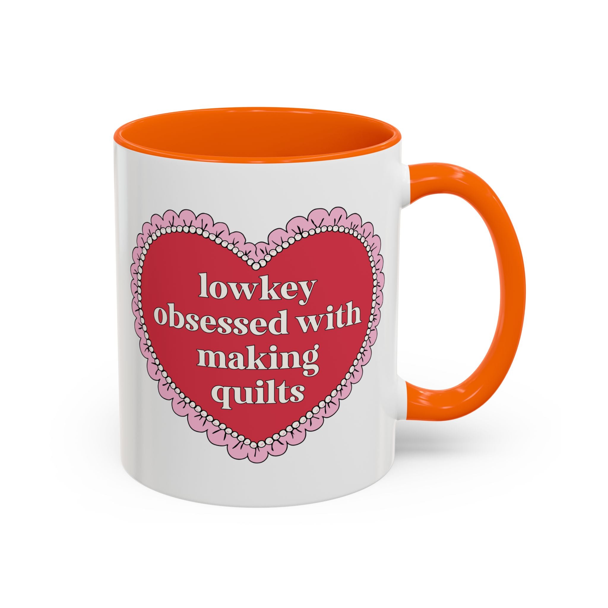 Lowkey Obsessed with Making Quilts Coffee Mug: Cute Quilting Gift for Coffee Lover, Gift for Mom or Sister Who Loves Quilting - Opal and June