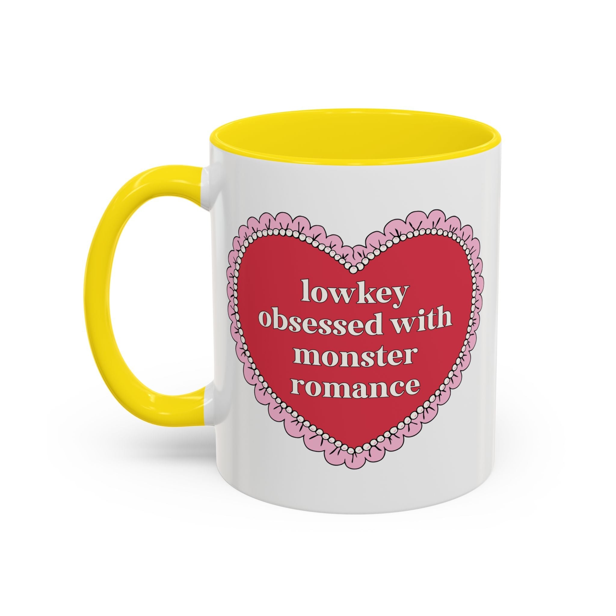 Lowkey Obsessed with Monster Romance Coffee Mug: Fantasy Romance Book Lover 11 Oz Coffee Mug, Gift for Monster Romance Author or Writer - Opal and June