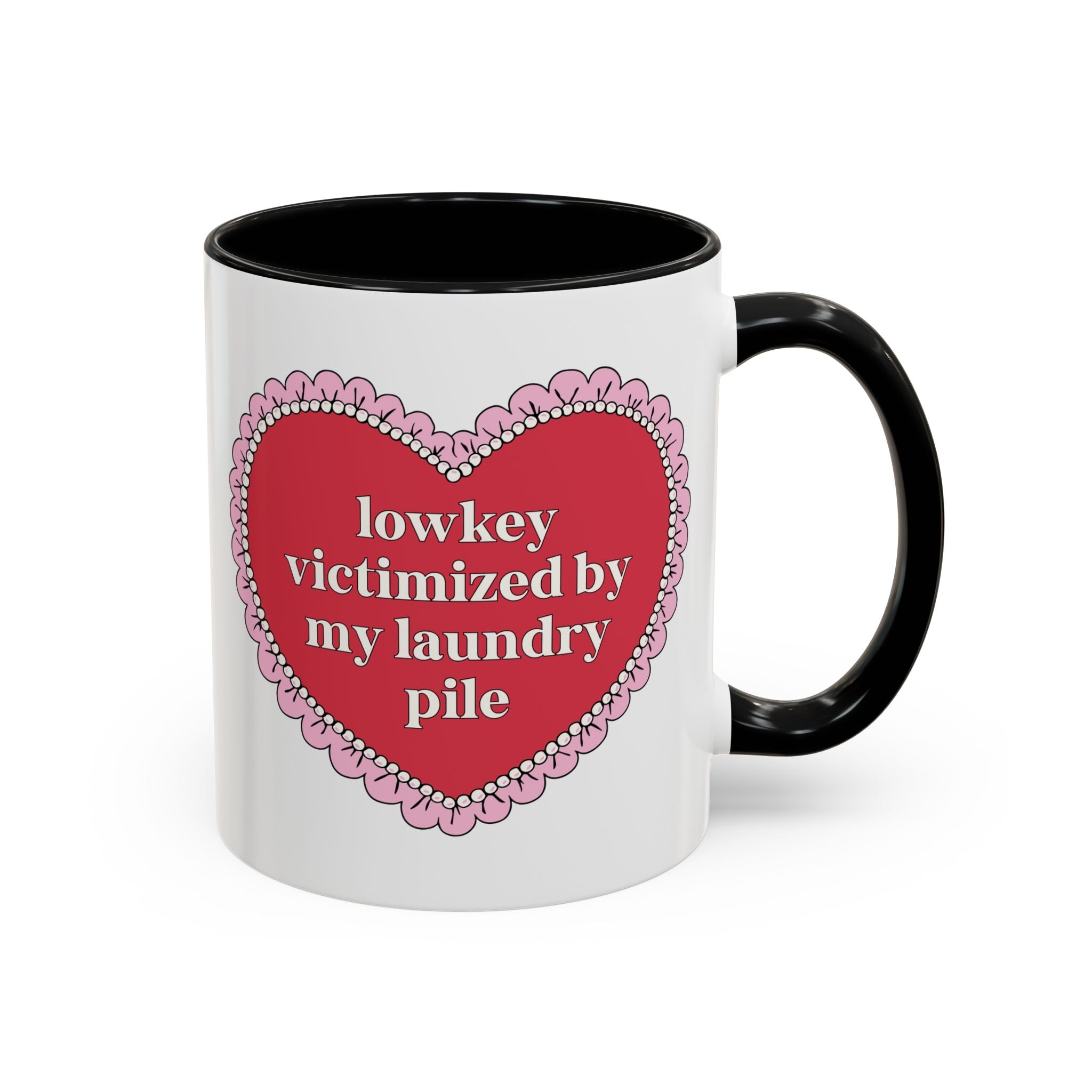 Lowkey Victimized by My Laundry Pile Coffee Mug: Funny Working Mom or Stay at Home Mom Present for Mother of Toddlers or Teens - Opal and June