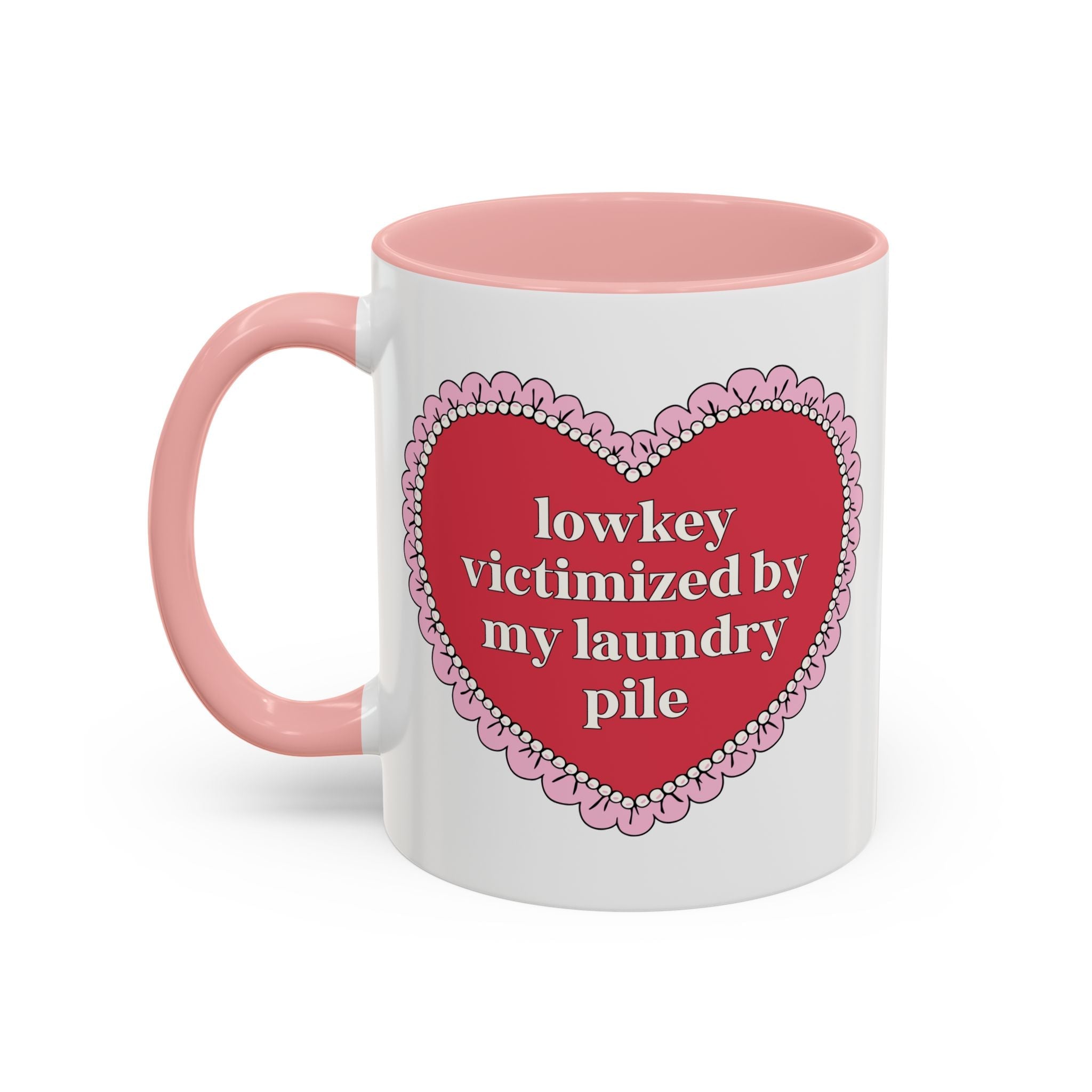 Lowkey Victimized by My Laundry Pile Coffee Mug: Funny Working Mom or Stay at Home Mom Present for Mother of Toddlers or Teens - Opal and June