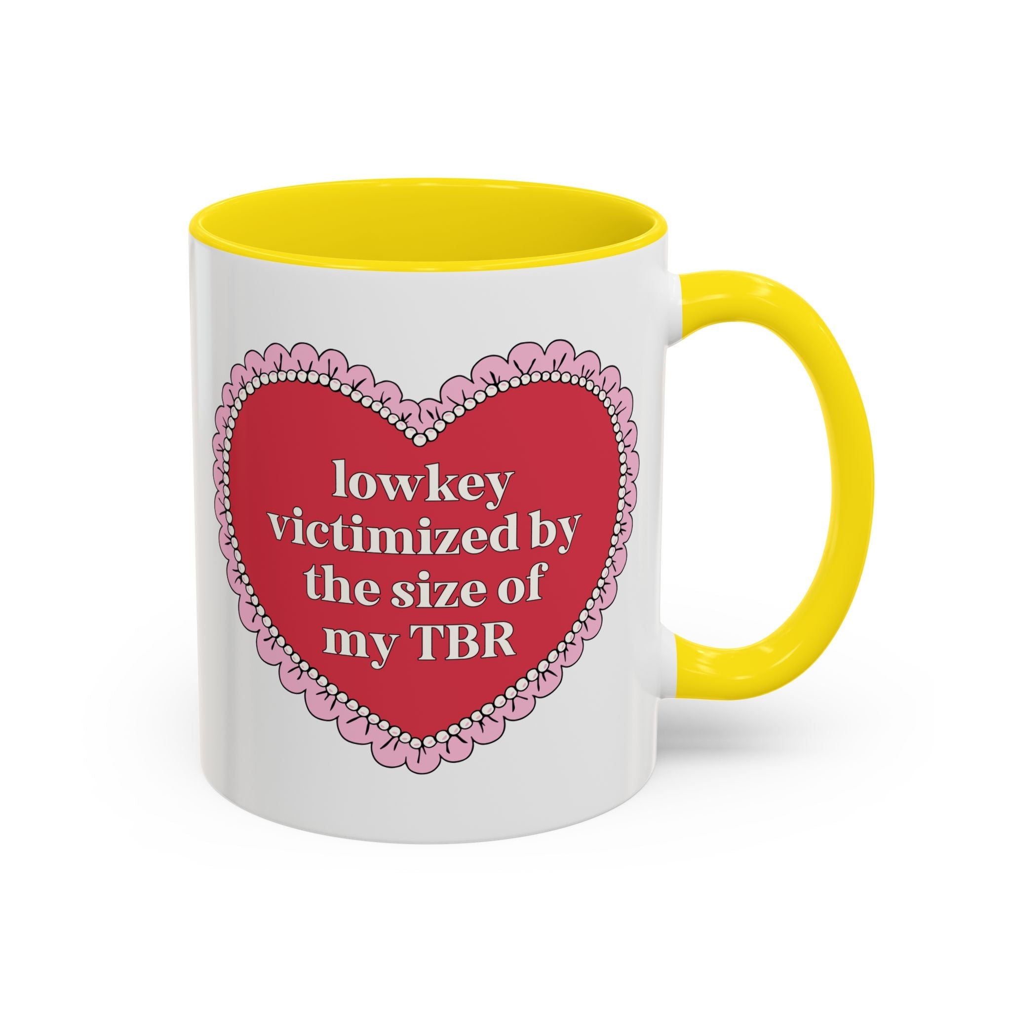 Lowkey Victimized by the Size of My TBR Coffee Mug: Funny Bookish Candle for Romance Reader or Fantasy Romance Book Lover - Opal and June