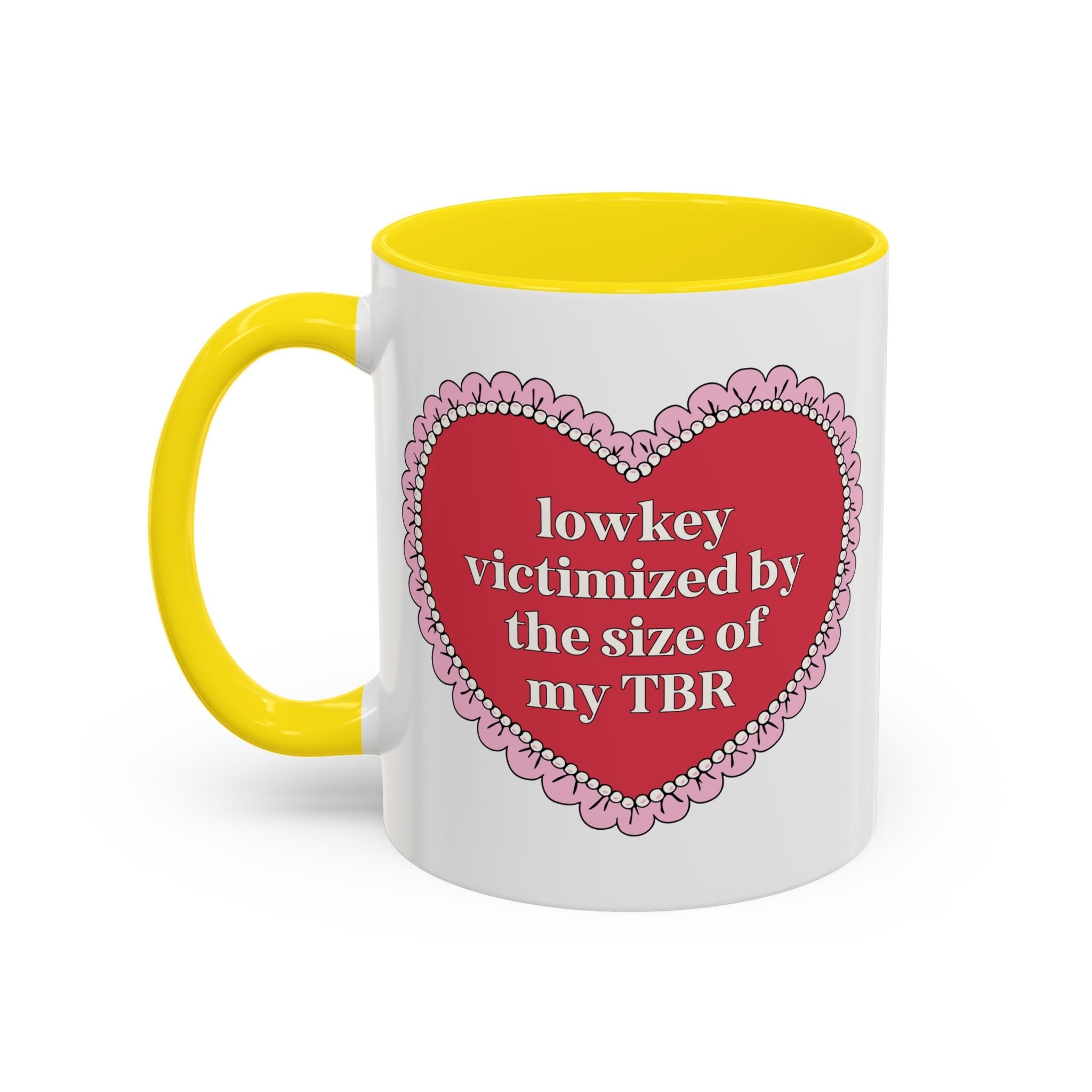Lowkey Victimized by the Size of My TBR Coffee Mug: Funny Bookish Candle for Romance Reader or Fantasy Romance Book Lover - Opal and June