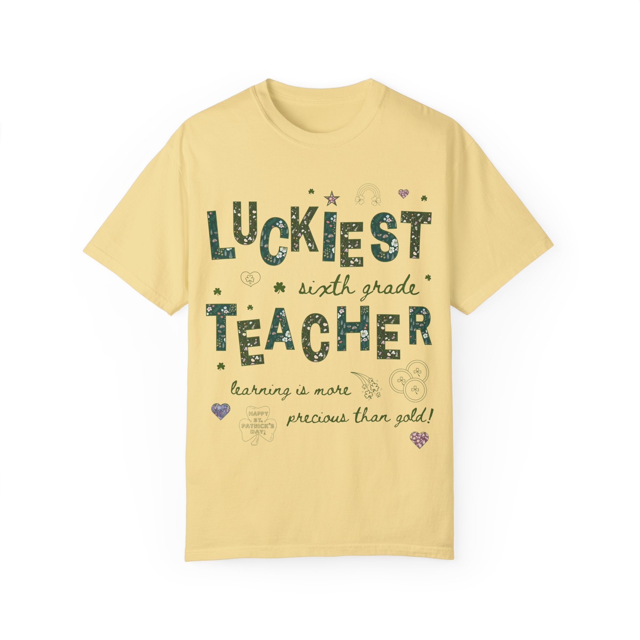 Luckiest Sixth Grade Teacher Tee - Opal and June