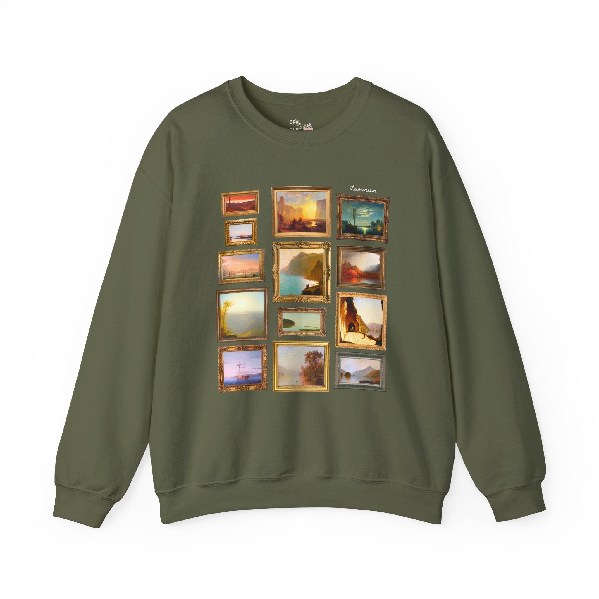 Luminism Art History Lover Gift with Famous Paintings, 19th Century American Art History, Hudson River School Art History Lover Sweatshirt - Opal and June