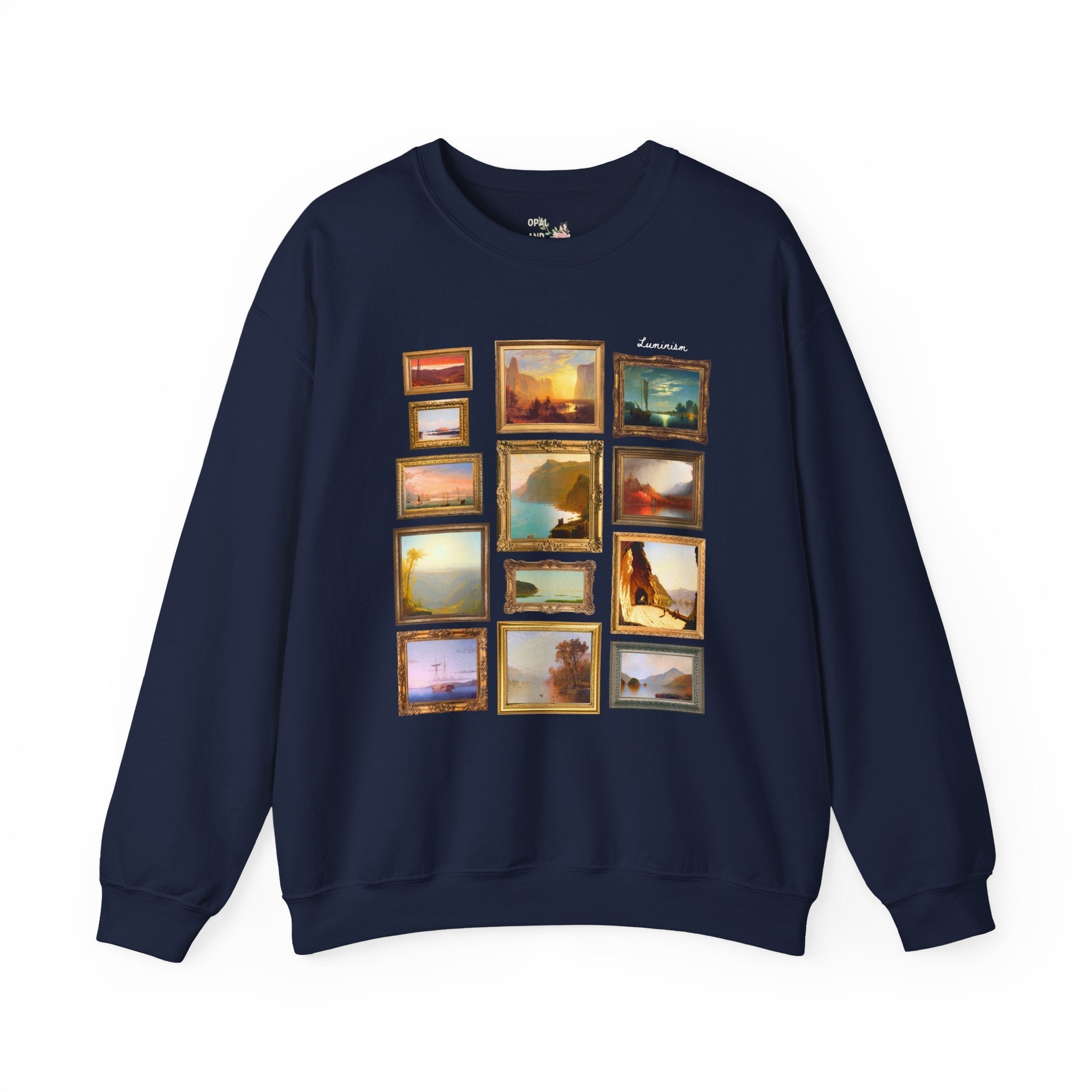 Luminism Art History Lover Gift with Famous Paintings, 19th Century American Art History, Hudson River School Art History Lover Sweatshirt - Opal and June