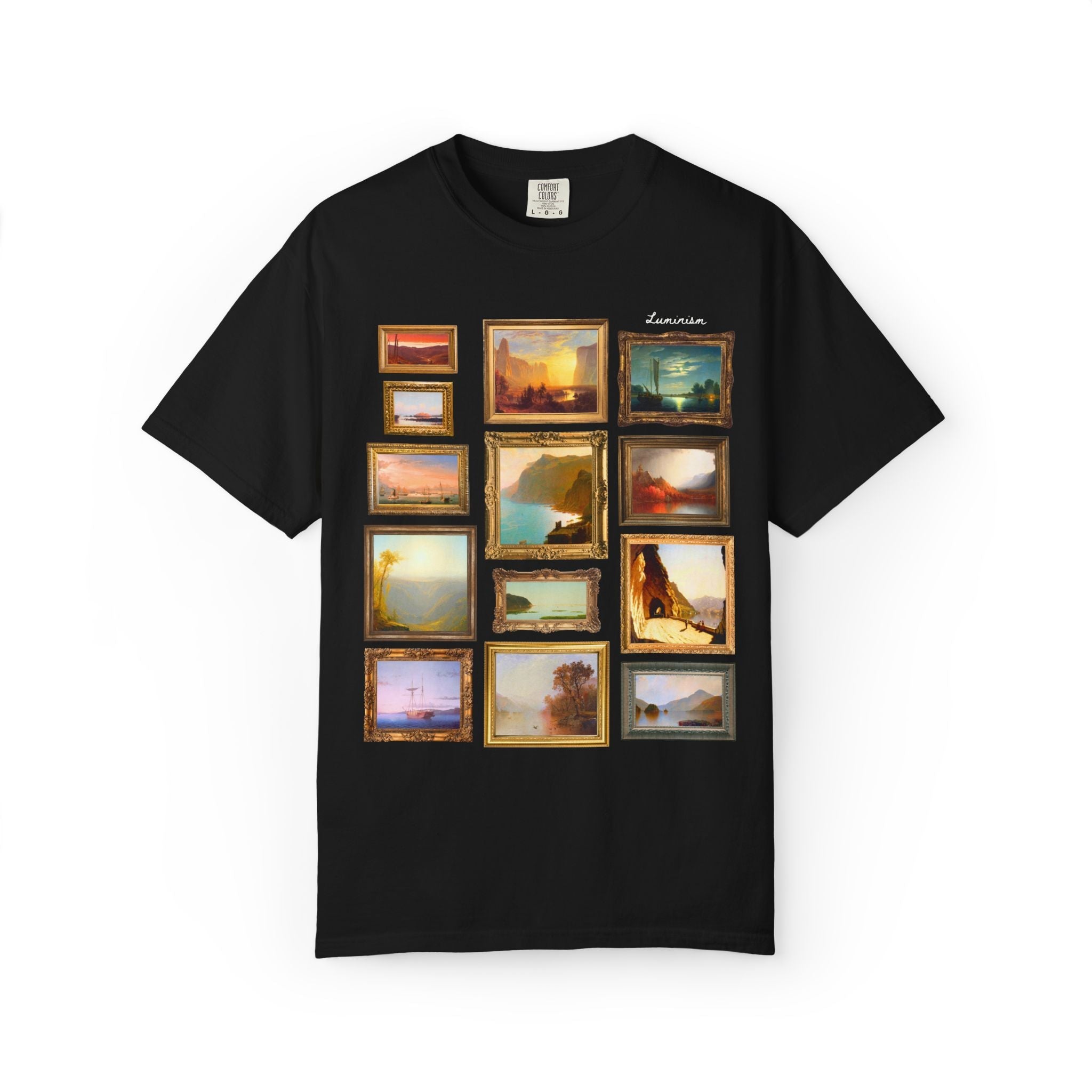 Luminism Art History Lover Gift with Famous Paintings, 19th Century American Art History, Hudson River School Art History Lover T-Shirt - Opal and June