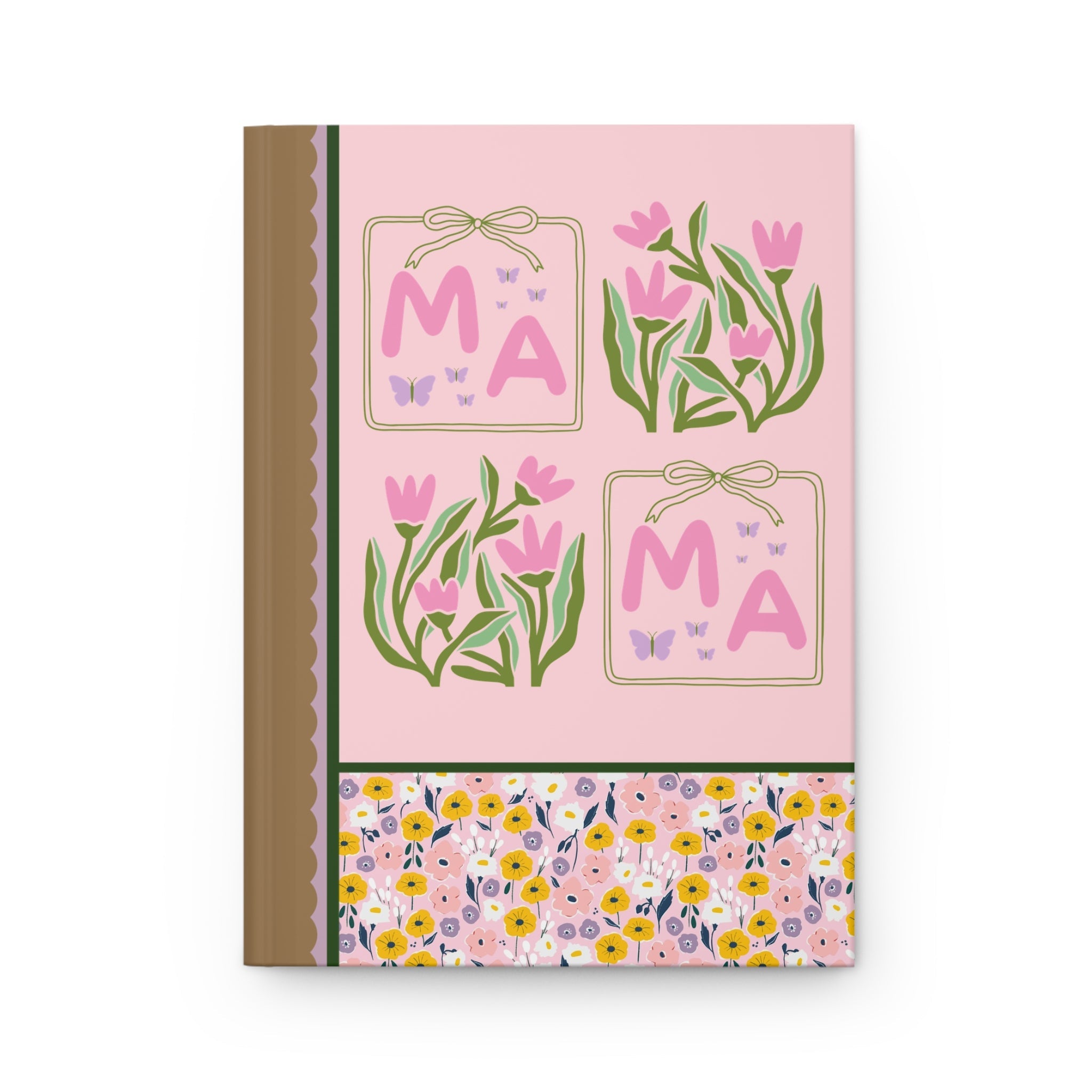 Mama Floral Notebook with Butterflies, Cute and Colorful Mother's Day Gift for New Mama Who Loves Butterflies, Boho Cottagecore Mom Journal - Opal and June