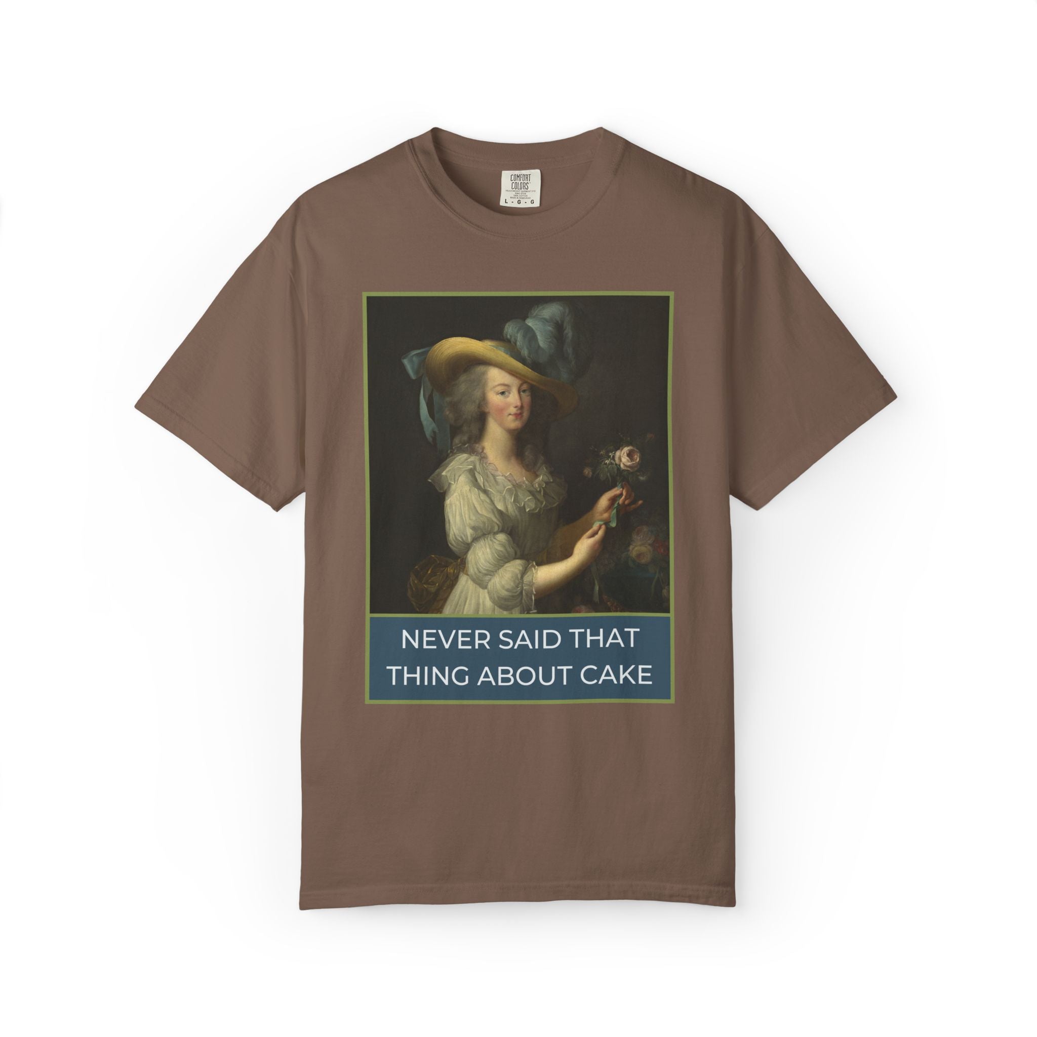 Marie Antoinette Art History Tee Shirt for Historian Who Loves Famous Queens: Never Said That Thing About Cake, Women's Royal History Tee - Opal and June