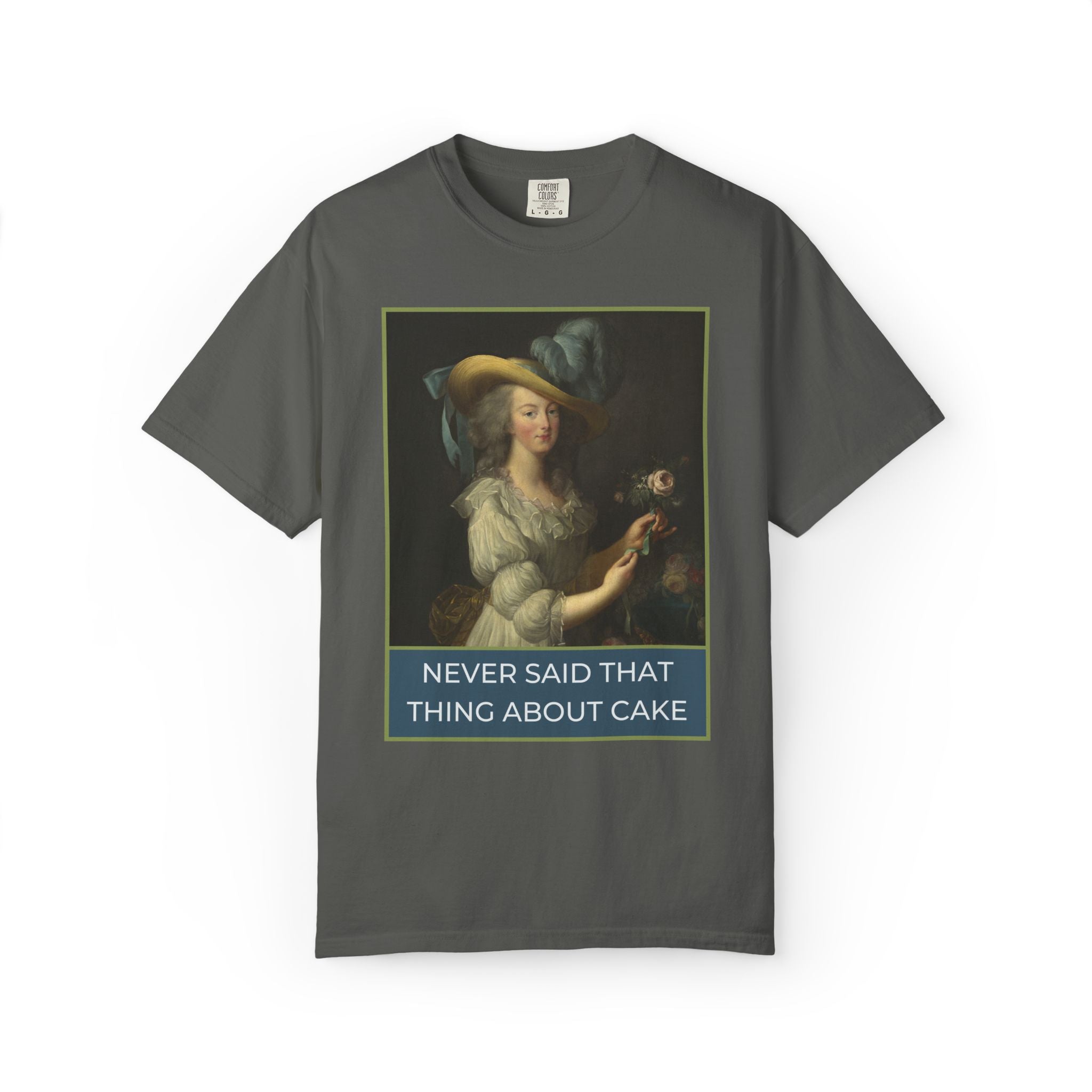 Marie Antoinette Art History Tee Shirt for Historian Who Loves Famous Queens: Never Said That Thing About Cake, Women's Royal History Tee - Opal and June