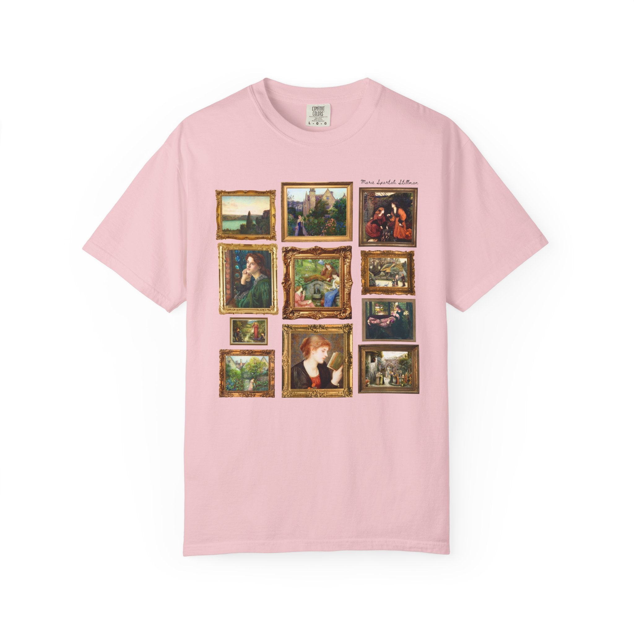 Marie Spartali Stillman Art History Tee Shirt with Gallery Wall Vibe, Women's Art History, 1800s Pre - Raphaelite Brotherhood Famous Paintings - Opal and June