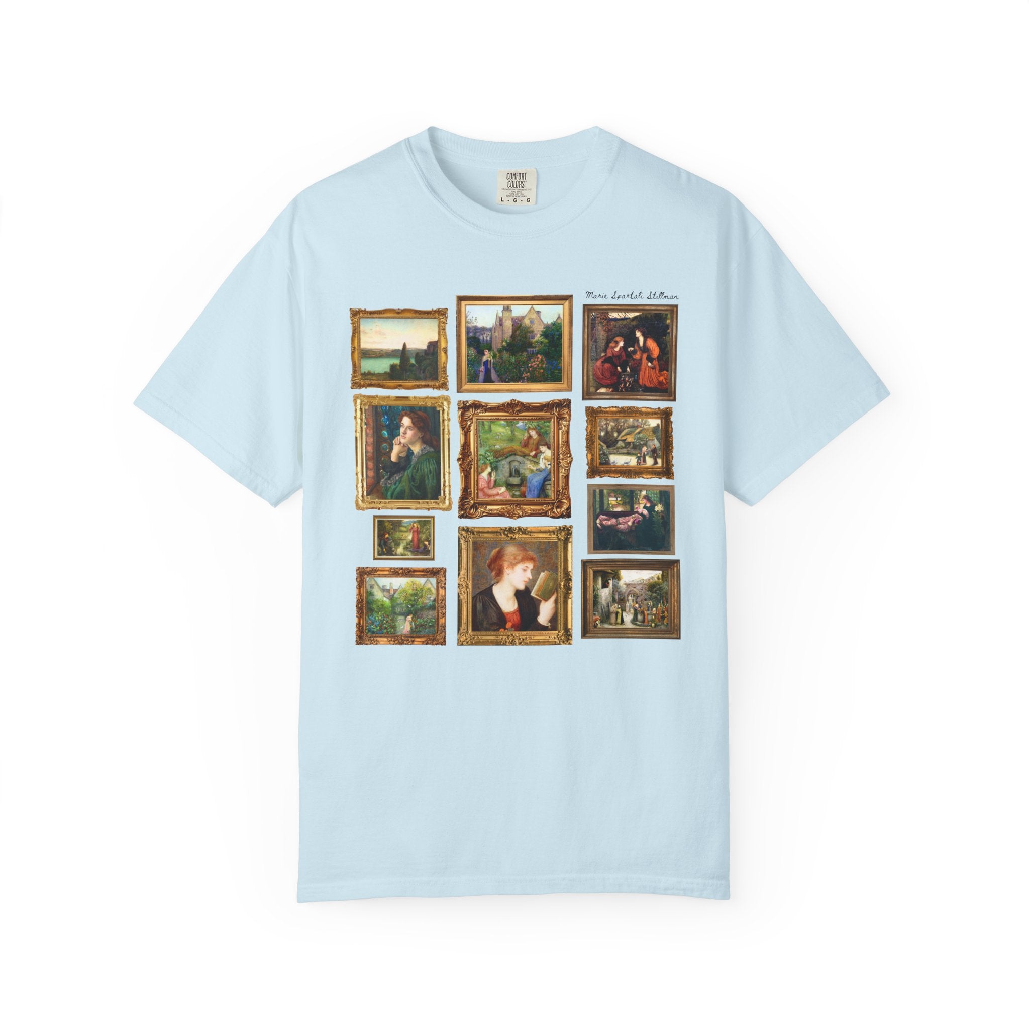 Marie Spartali Stillman Art History Tee Shirt with Gallery Wall Vibe, Women's Art History, 1800s Pre - Raphaelite Brotherhood Famous Paintings - Opal and June