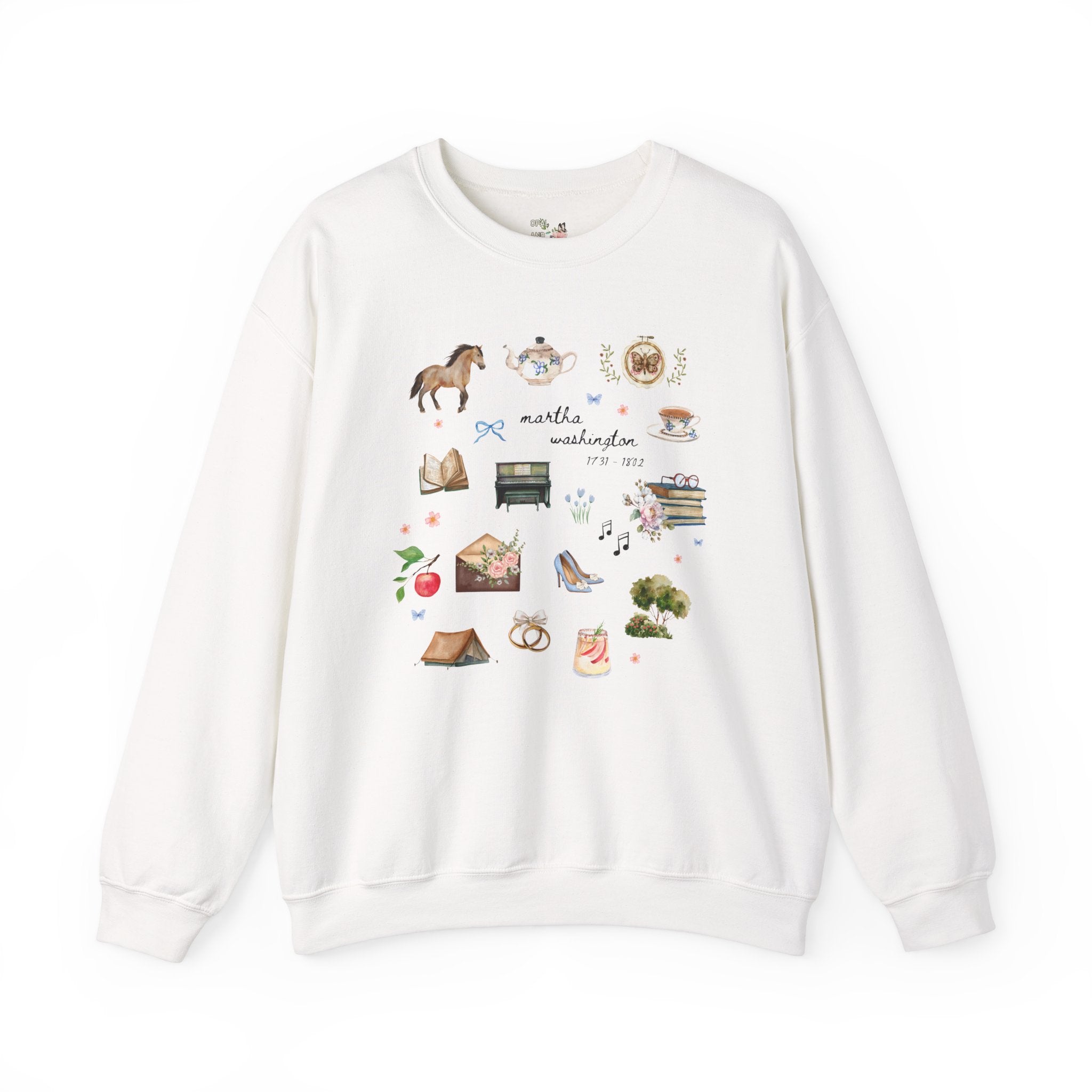 Martha Washigton Sweatshirt: Early American Women's History, Famous First Ladies History Buff Gift, George Washington, US History Major - Opal and June