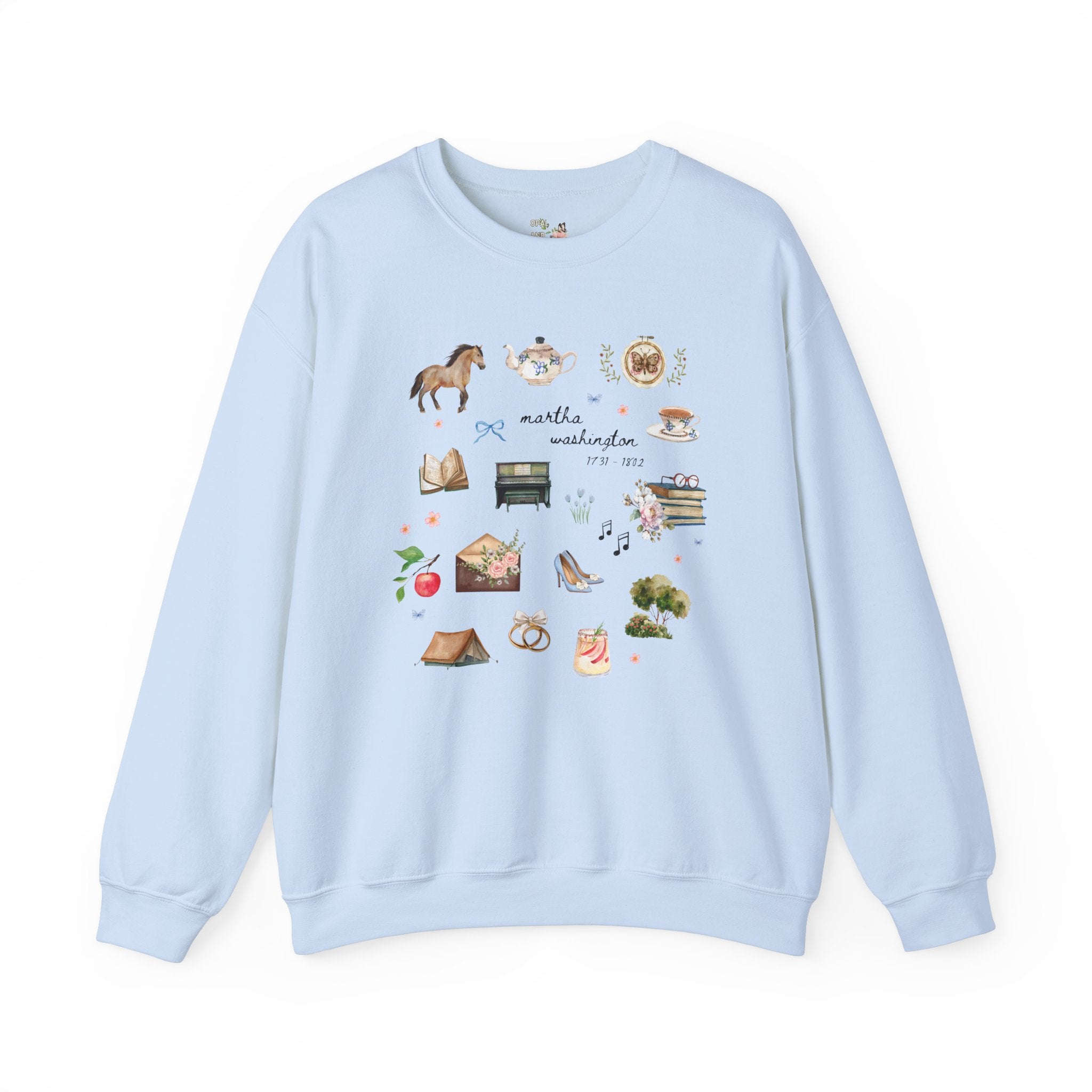 Martha Washigton Sweatshirt: Early American Women's History, Famous First Ladies History Buff Gift, George Washington, US History Major - Opal and June