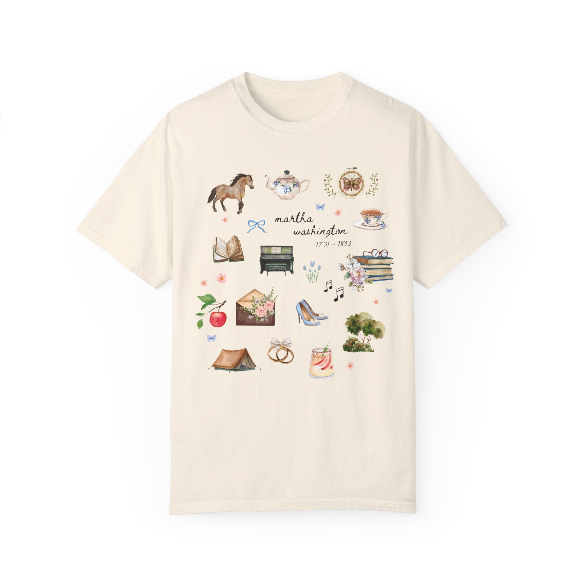 Martha Washigton Tee Shirt: Early American Women's History, Famous First Ladies History Buff Gift, George Washington, US History Major Gift - Opal and June