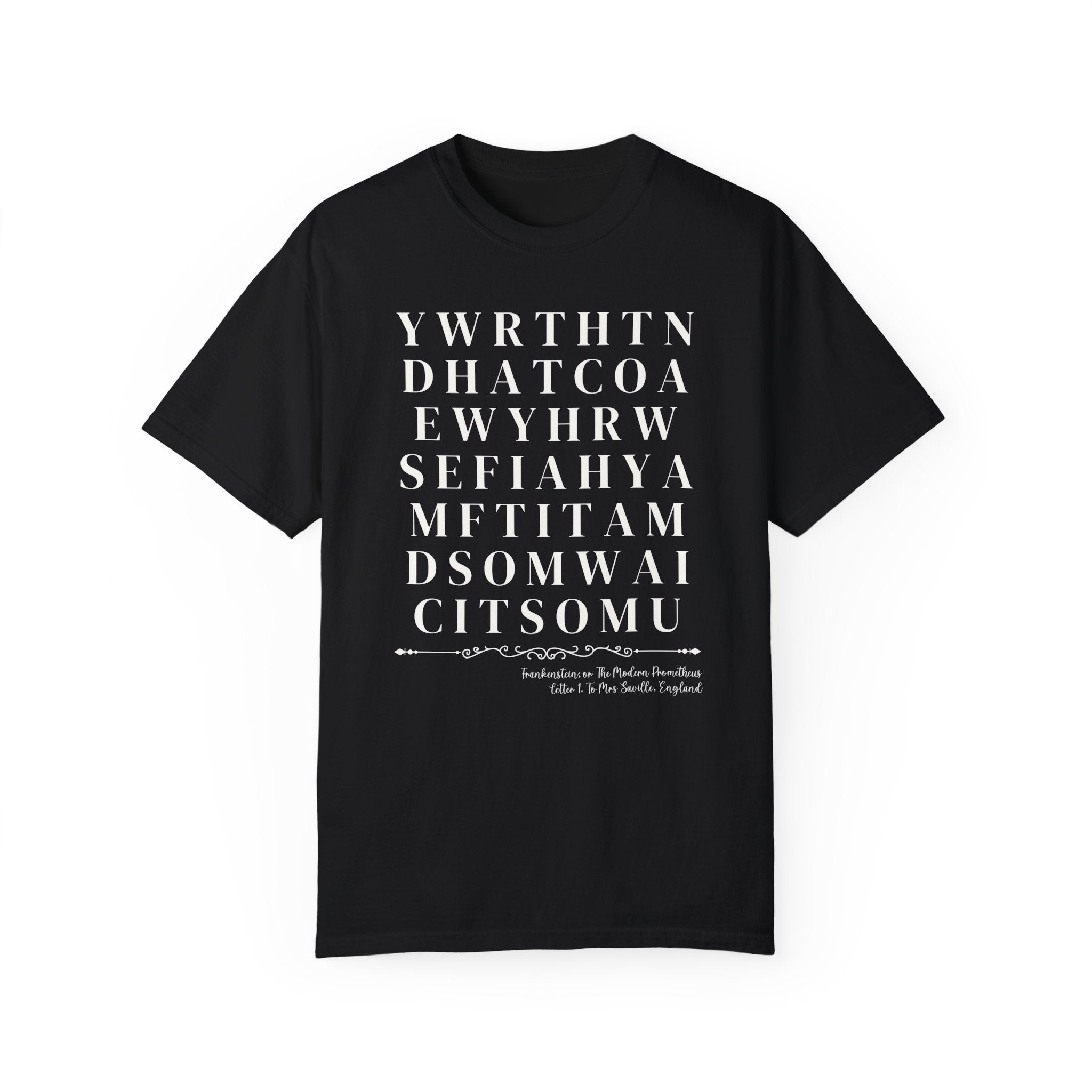 Mary Shelley Frankenstein or the Modern Prometheus Tee Shirt, Gothic Horror Novel, Classic Literature Professor Gift, 19th Century Books - Opal and June