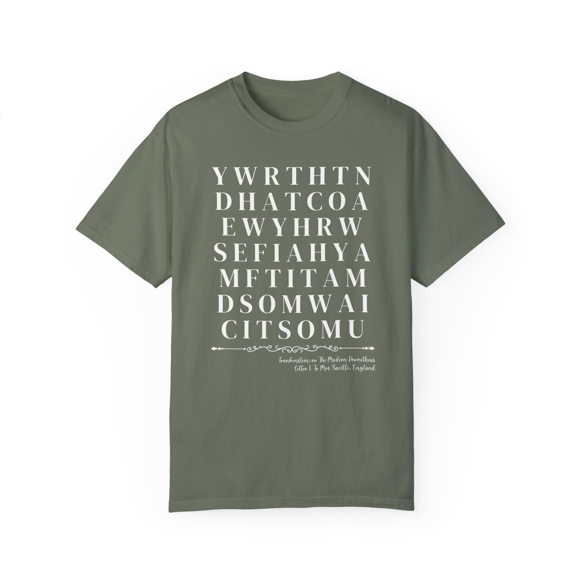 Mary Shelley Frankenstein or the Modern Prometheus Tee Shirt, Gothic Horror Novel, Classic Literature Professor Gift, 19th Century Books - Opal and June