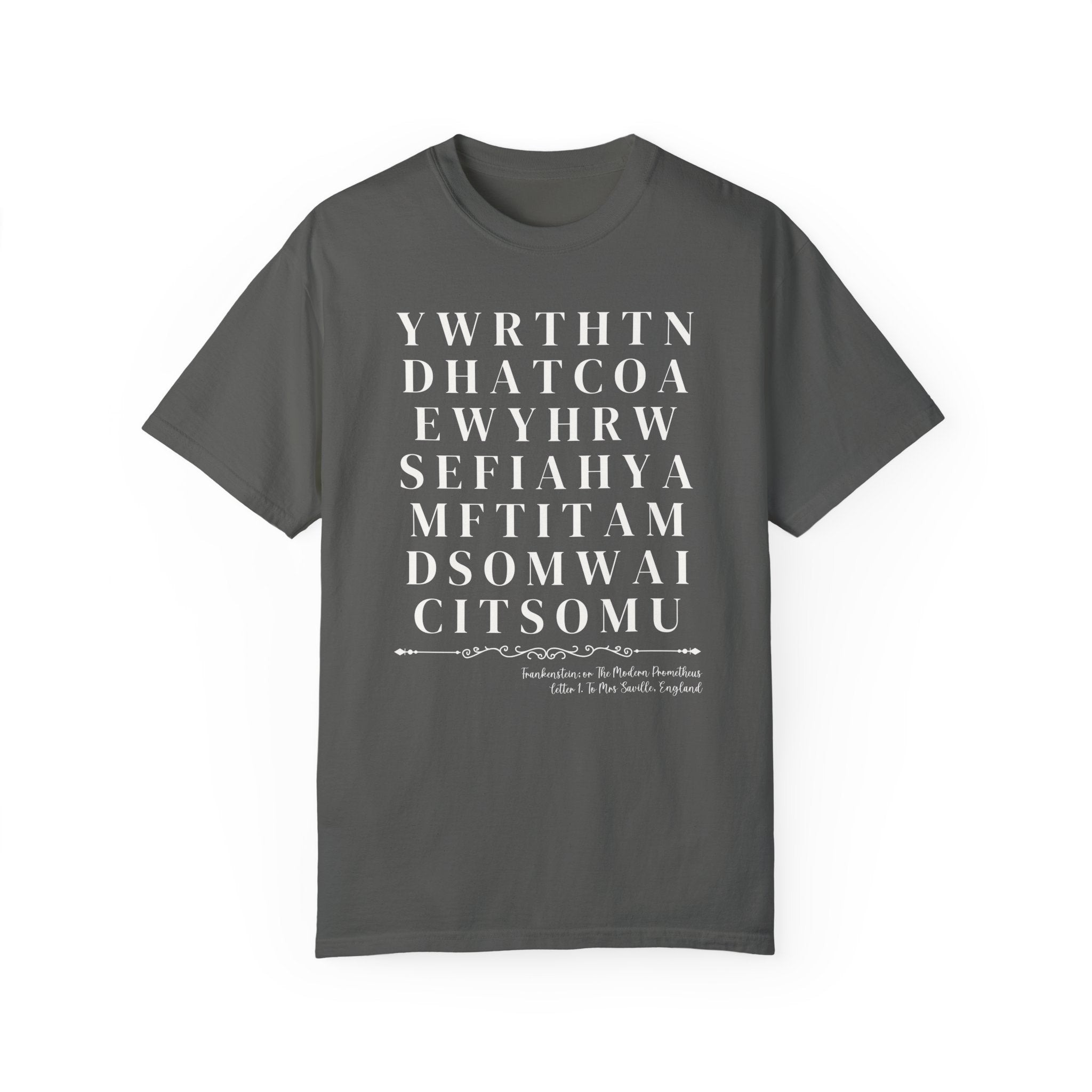Mary Shelley Frankenstein or the Modern Prometheus Tee Shirt, Gothic Horror Novel, Classic Literature Professor Gift, 19th Century Books - Opal and June