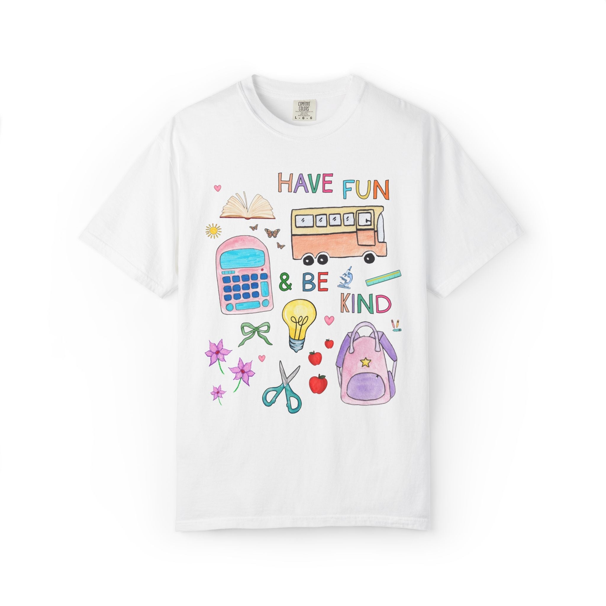 Matching School Teacher Tee Shirt for New School Year: Have Fun and Be Kind, Kitschy 90s Style Paraprofessional Teaching Assistant T-Shirt - Opal and June