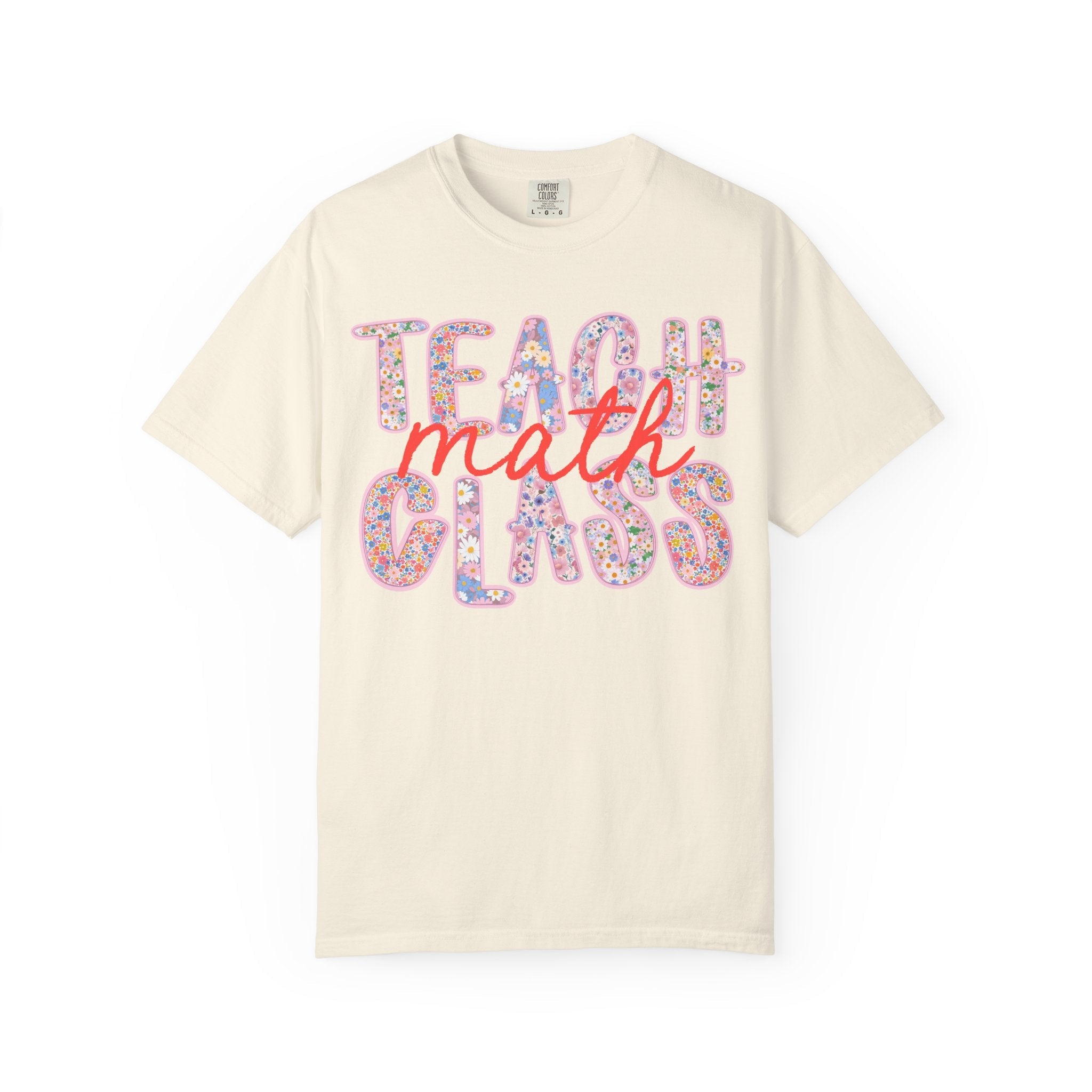 Math Professor Tee Shirt for Back to School, Cute Floral Math Department T-Shirt, Cottagecore Algebra or Geometry Teacher, New Teacher Gift - Opal and June