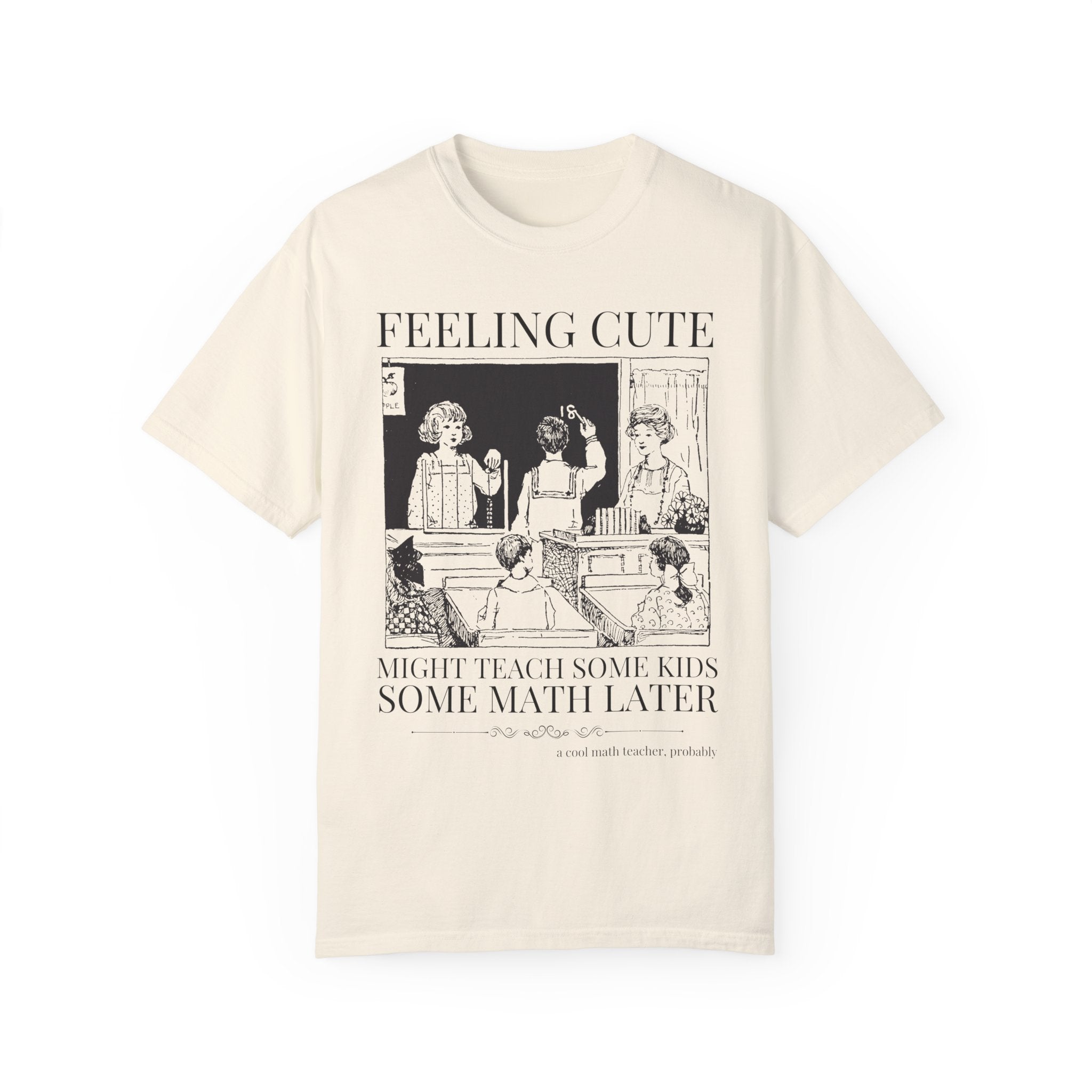 Math Teacher Shirt for Middle School Teacher Who Teaches Math, Funny Saying Vintage Aesthetic Tee for Math Teaching Major, Third Grade Math - Opal and June