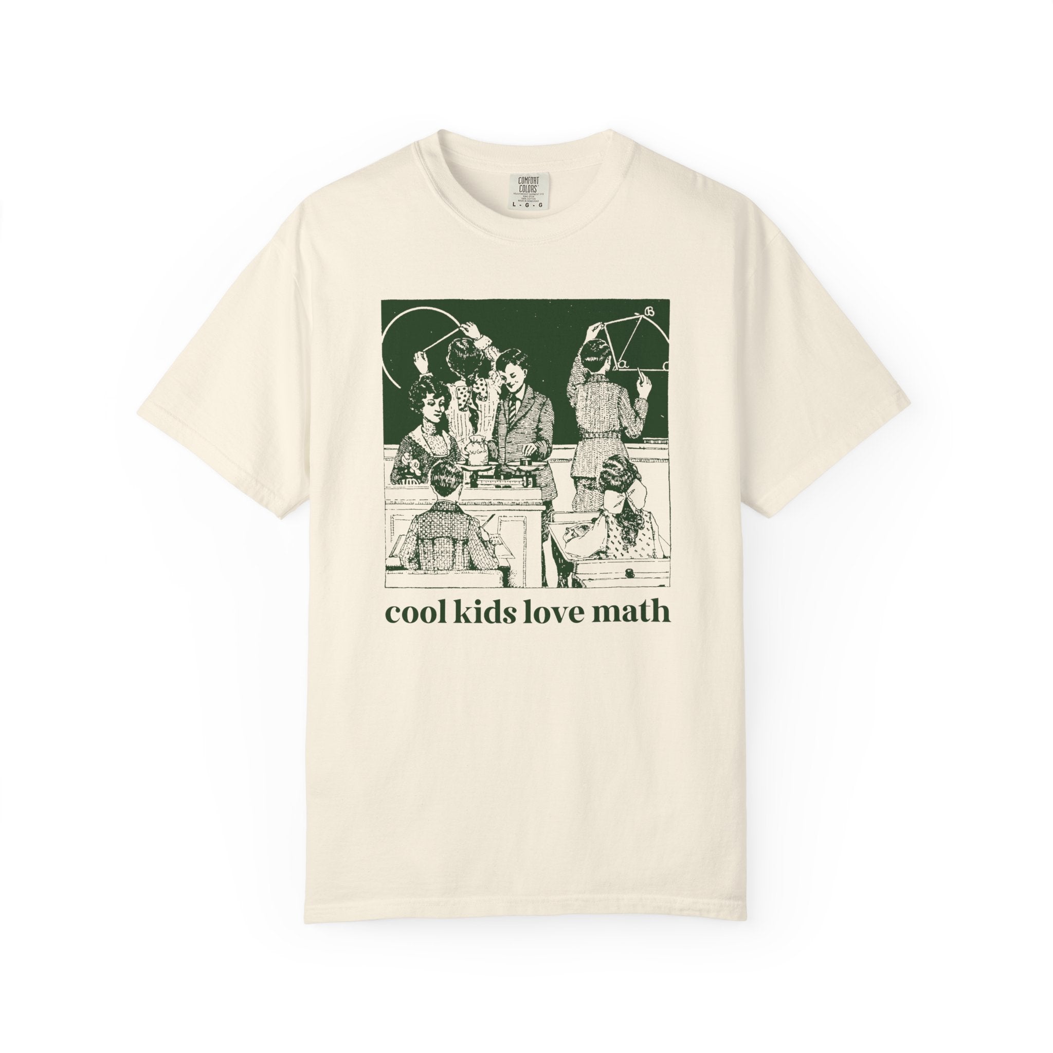 Math Teacher Tee Shirt for Geometry Professor or Algebra Teacher: Cool Kids Love Math, Funny Saying Math Major T-Shirt, Middle School Math - Opal and June