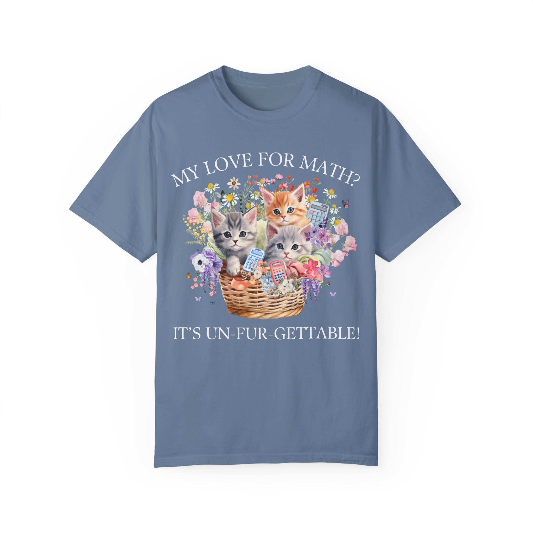 Math Teacher Tee Shirt for Middle School Teacher Cat Mom or Cat Dad Who Loves Math and Flowers, Funny Saying Tee Shirt, Teacher Appreciation - Opal and June