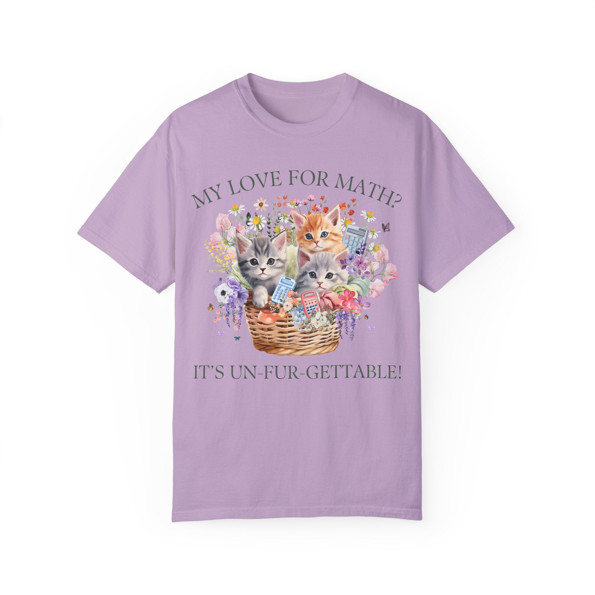Math Teacher Tee Shirt for Middle School Teacher Cat Mom or Cat Dad Who Loves Math and Flowers, Funny Saying Tee Shirt, Teacher Appreciation - Opal and June