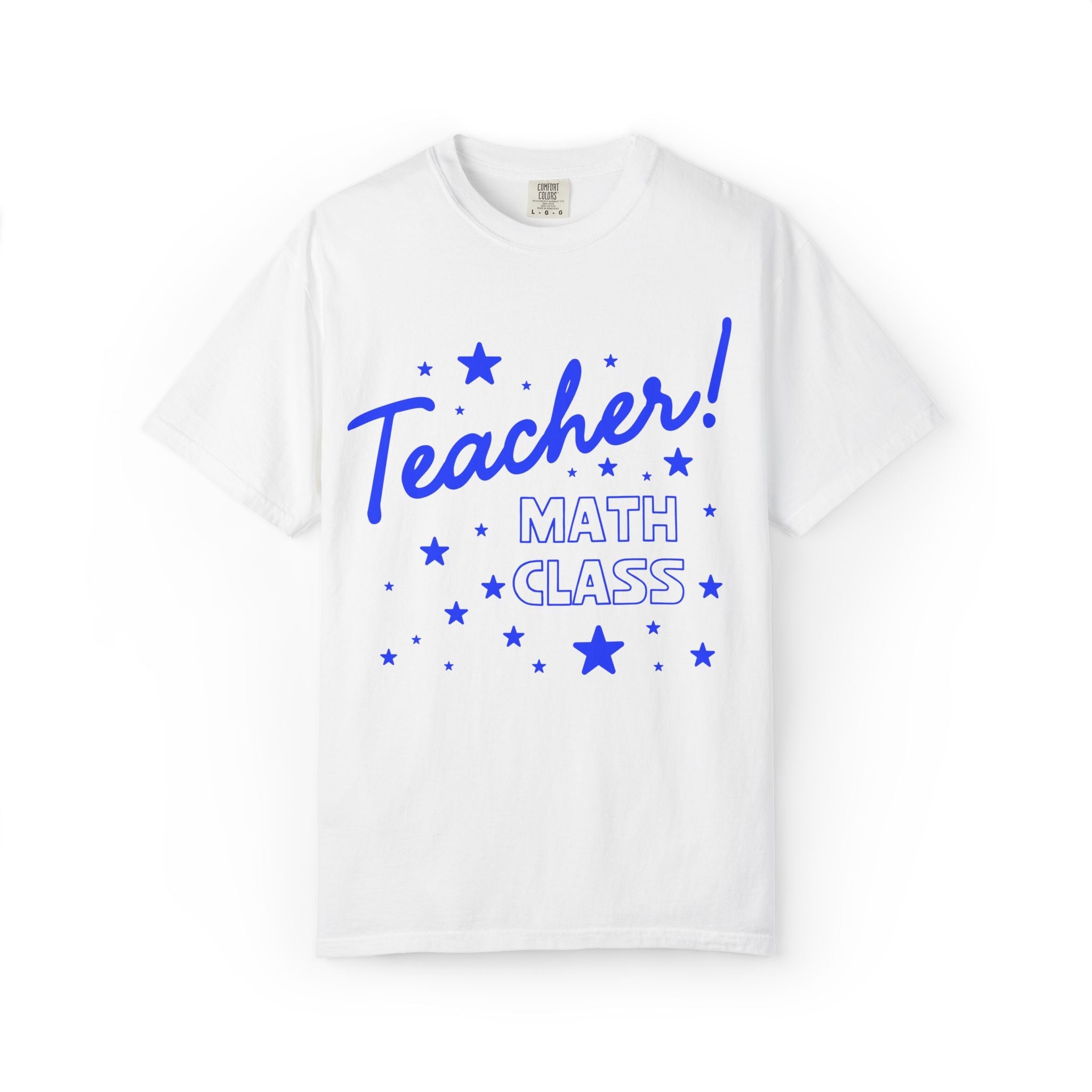 Math Teacher Tee Shirt with Stars - Opal and June