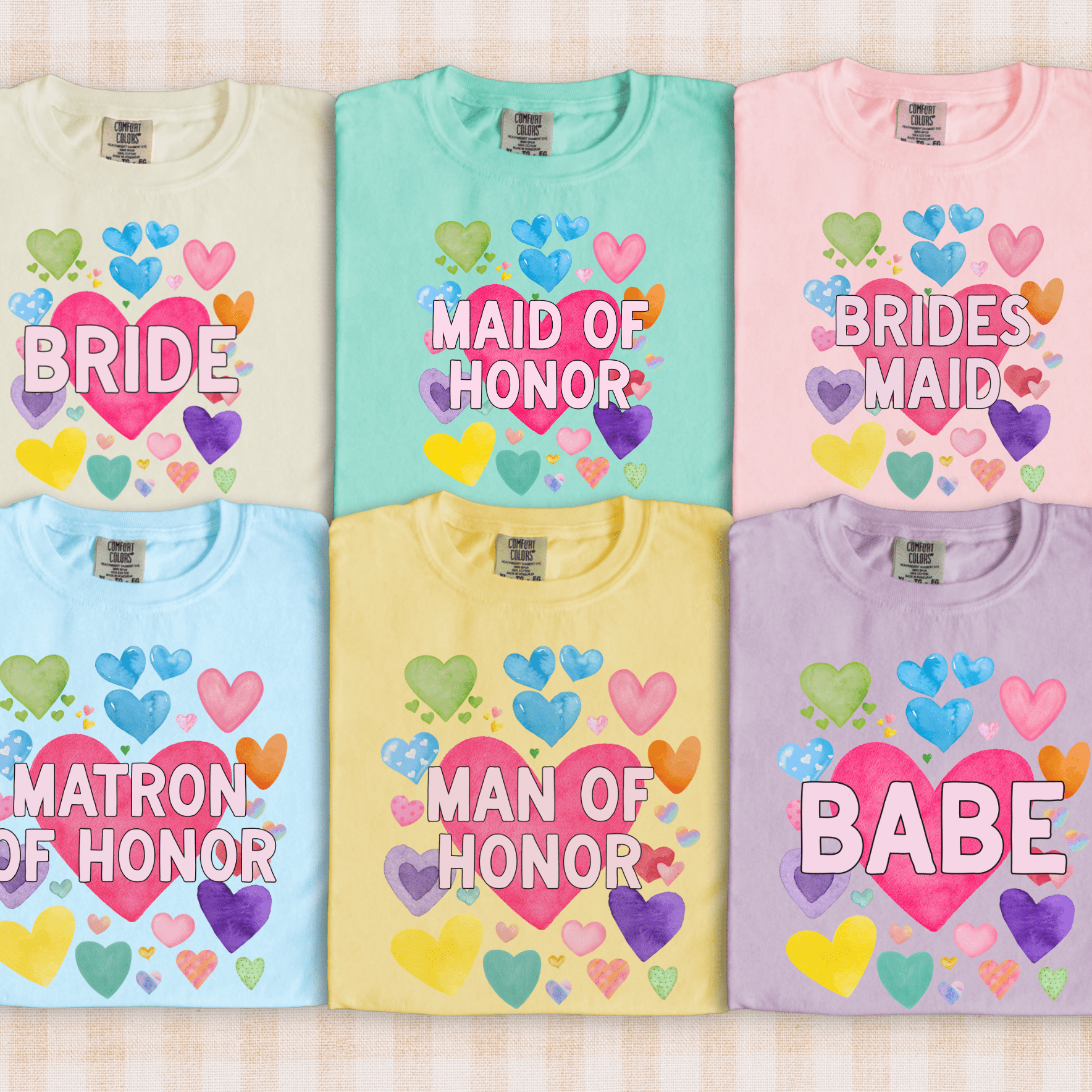 Maximalist Bachelorette Party Tee Shirt for Wedding Weekend or Party, Silly Colorful Dopamine Newly Engaged Bride Tee Shirt, Bridesmaid Gift - Opal and June