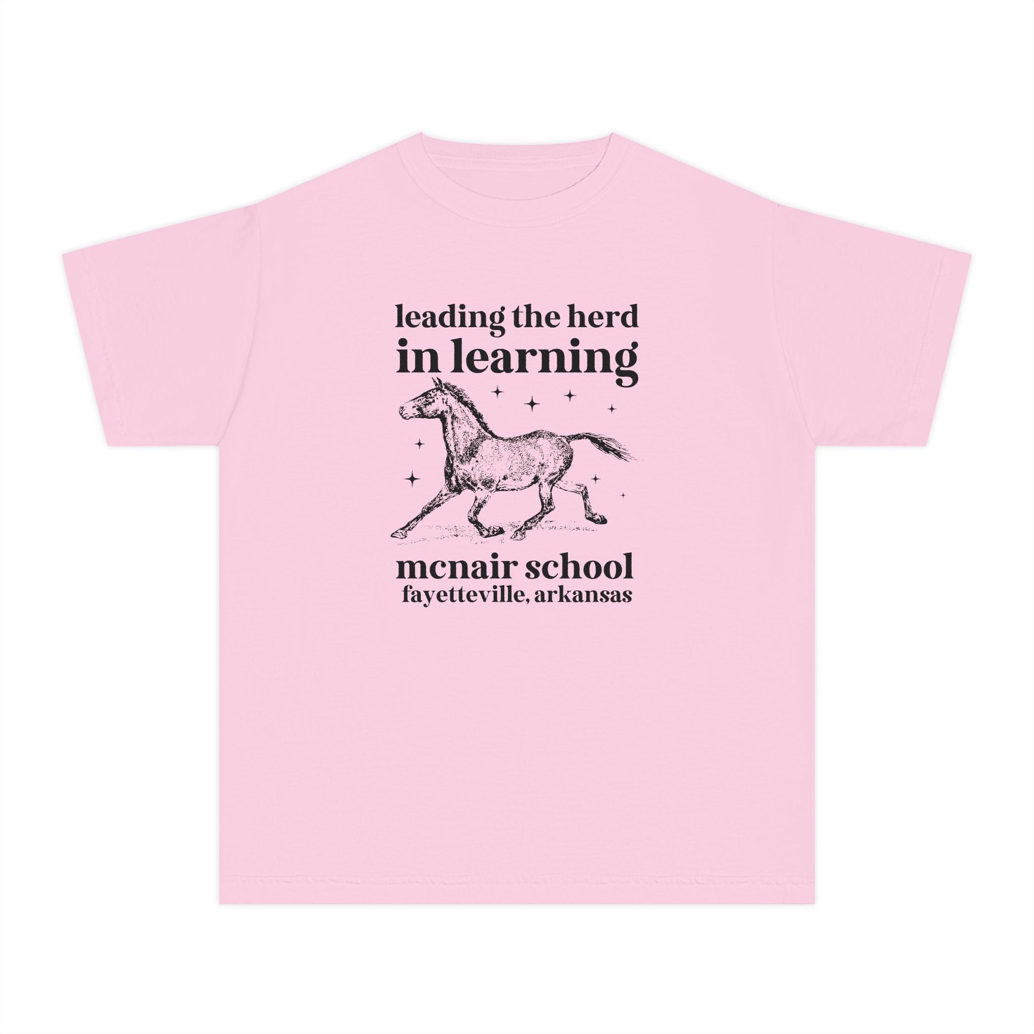 McNair Middle School Leading the Herd Kids Tee Shirt | FPS + Opal and June Kids Tee Shirt, Fayetteville Public Schools - Opal and June