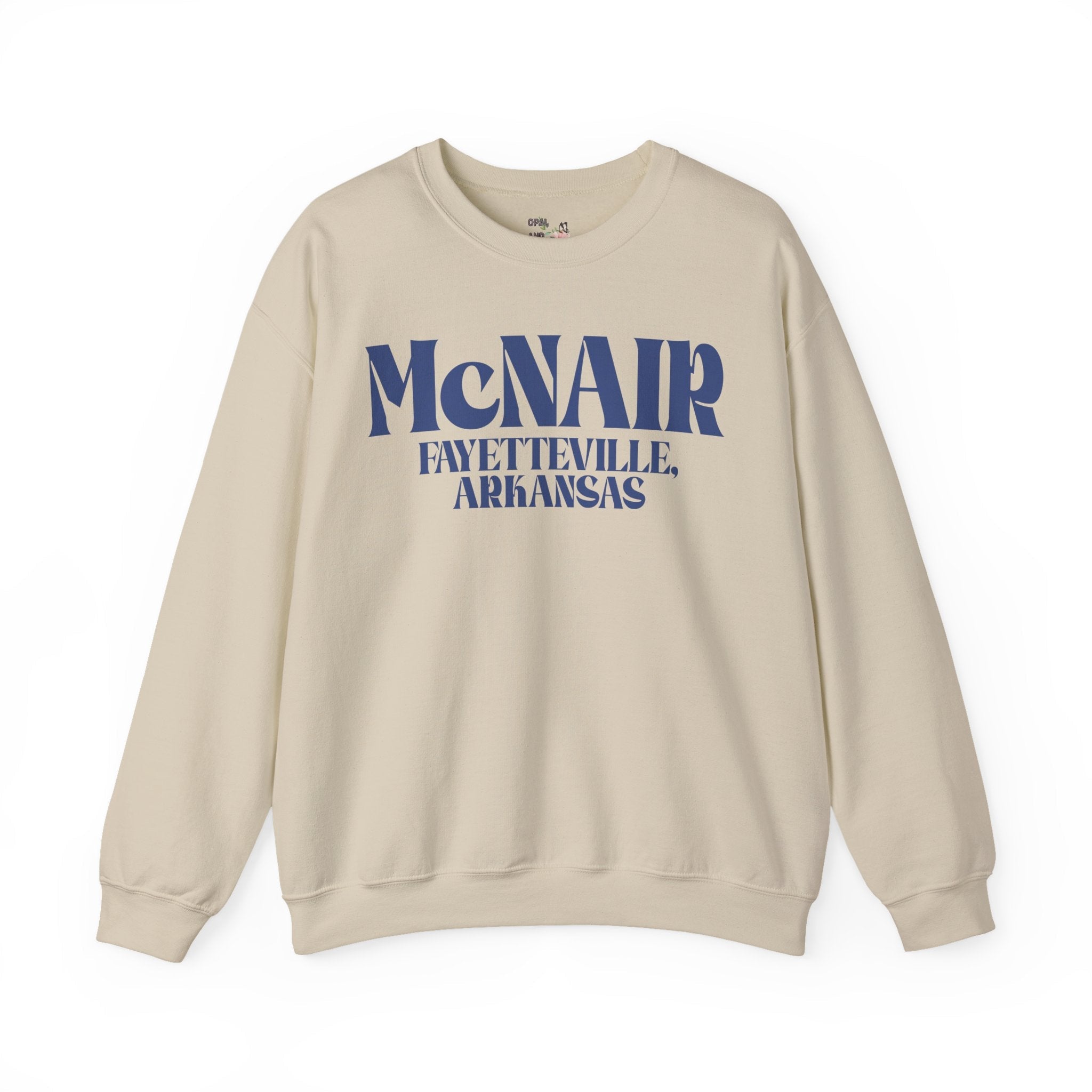 McNair Middle School: Retro Block Text | FPS + Opal and June Sweatshirt, Fayetteville Public Schools - Opal and June