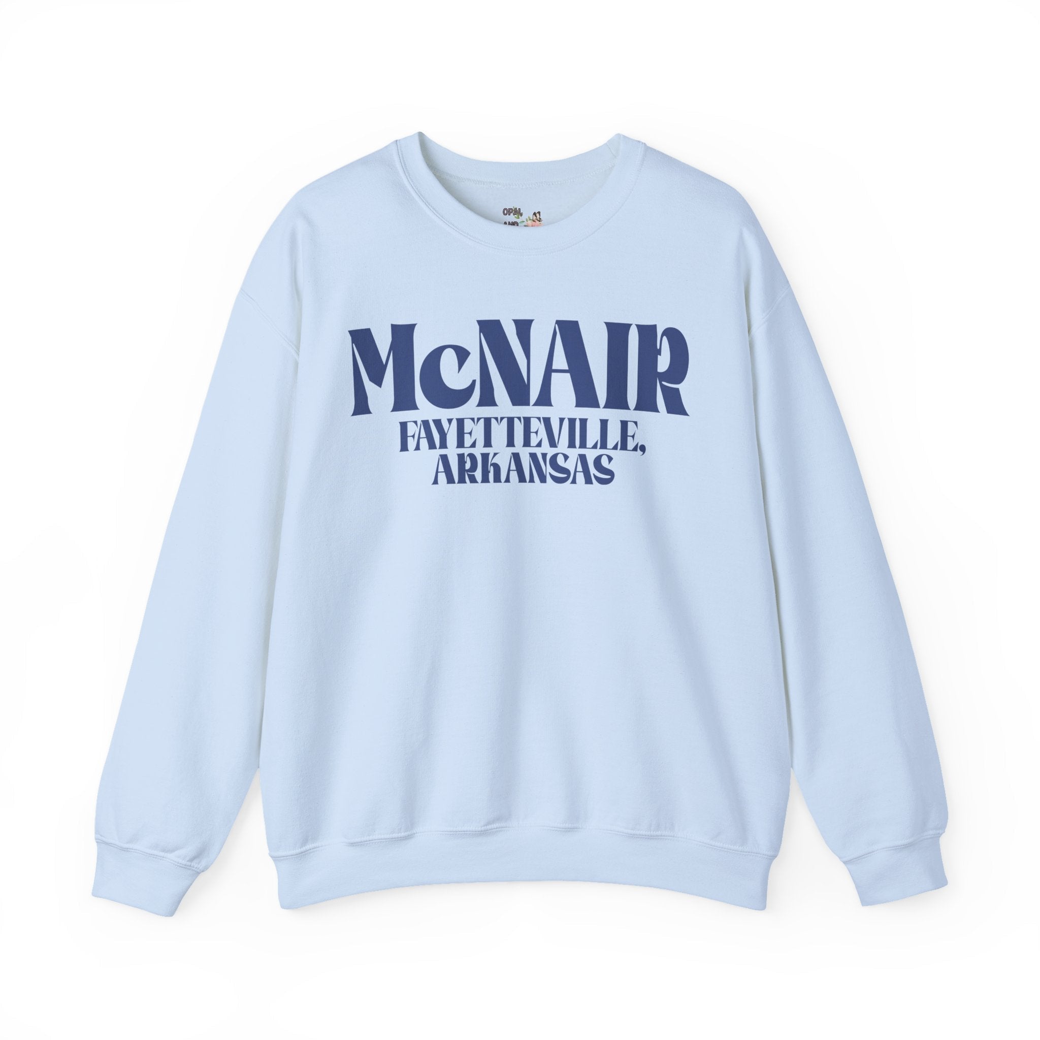McNair Middle School: Retro Block Text | FPS + Opal and June Sweatshirt, Fayetteville Public Schools - Opal and June