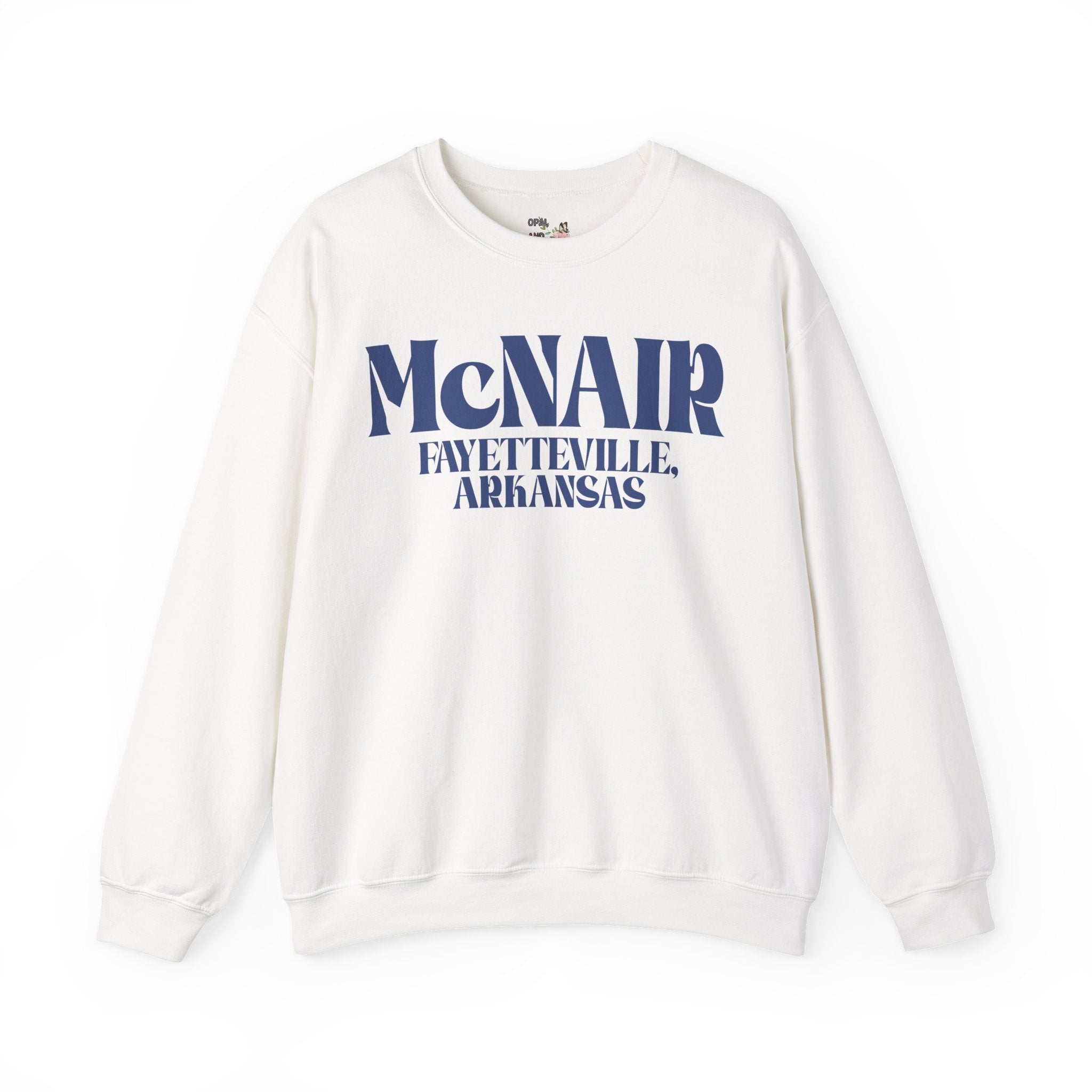 McNair Middle School: Retro Block Text | FPS + Opal and June Sweatshirt, Fayetteville Public Schools - Opal and June