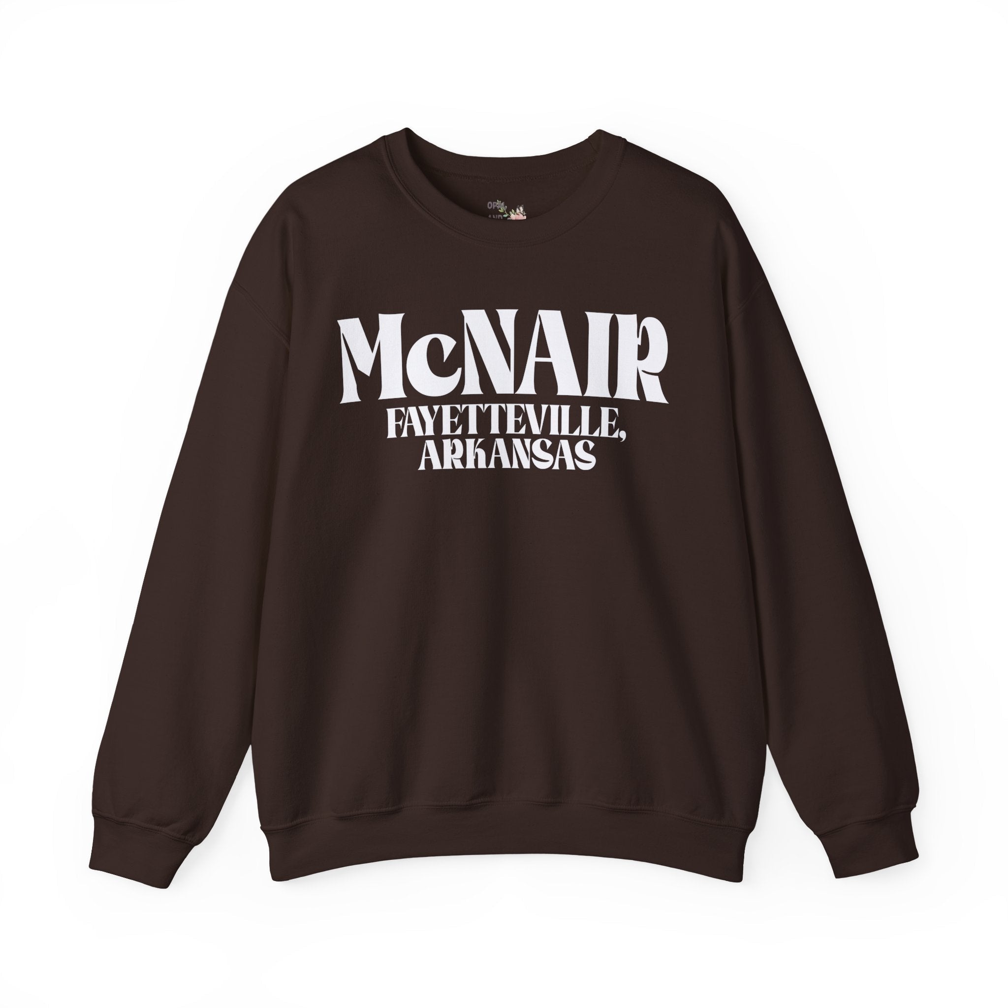 McNair Middle School: Retro Block Text | FPS + Opal and June Sweatshirt, Fayetteville Public Schools - Opal and June