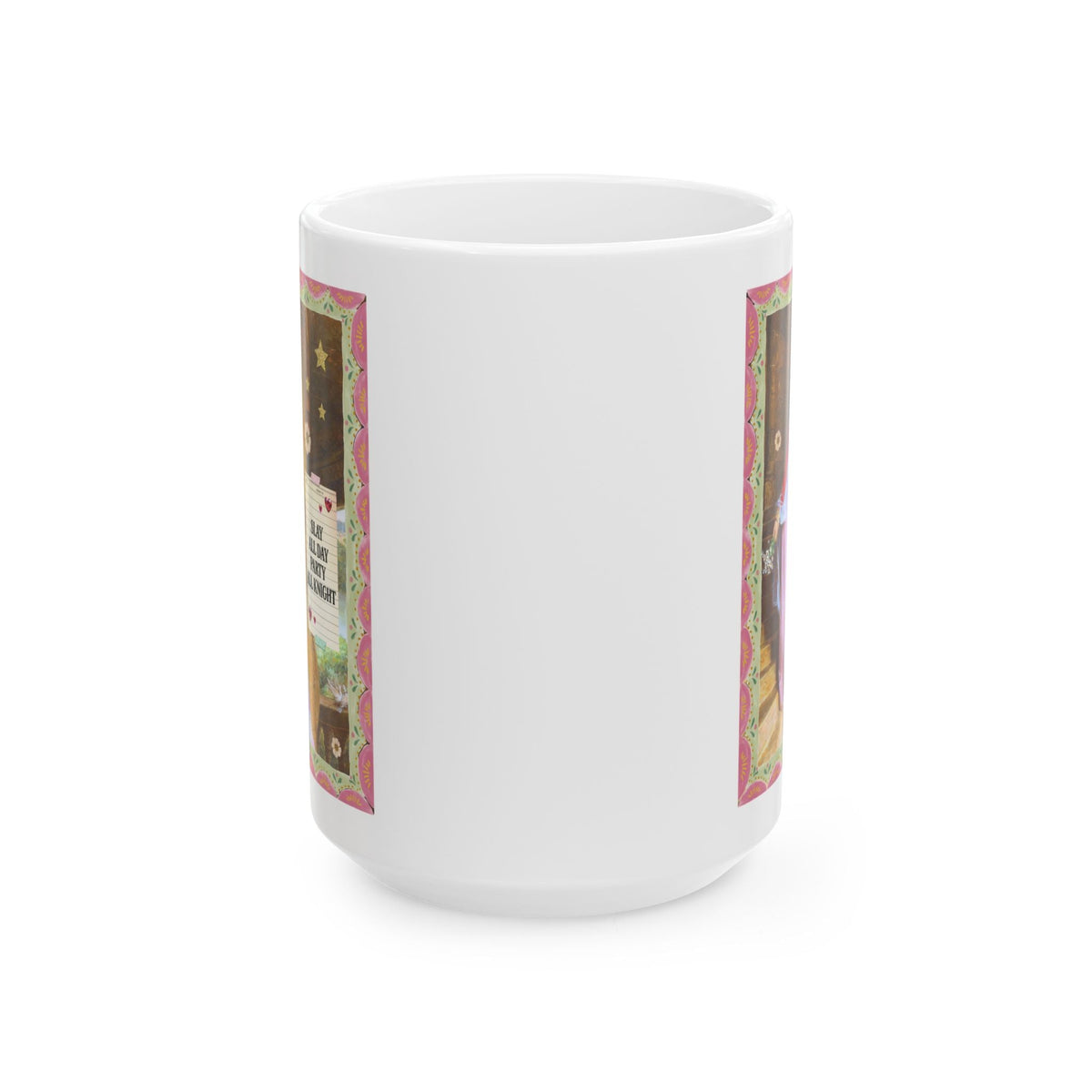 Medieval Bachelorette Party Coffee Mug with Famous Painting, Cute Whimsical Wedding Weekend Gift for Bride and Bridesmaids, Maid of Honor - Opal and June