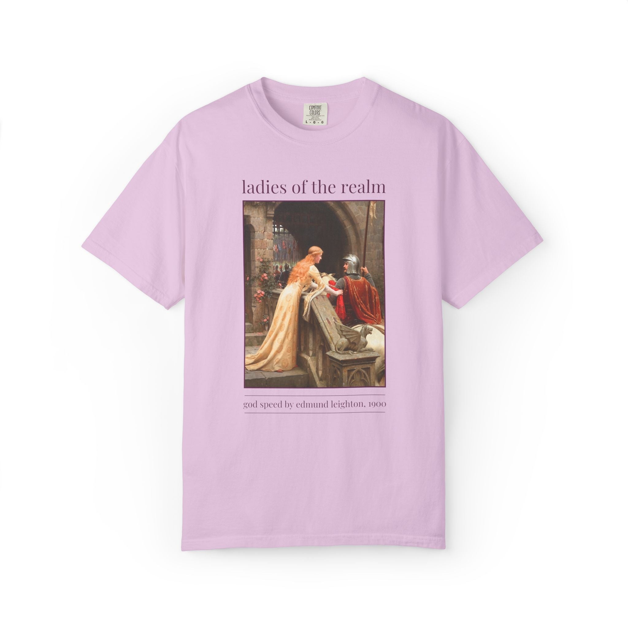 Medieval Bachelorette Party Tee Shirt with Famous Painting by Edmund Leighton, Silly Matching Bridal Tee for Bride Who Loves Fantasy Novels - Opal and June