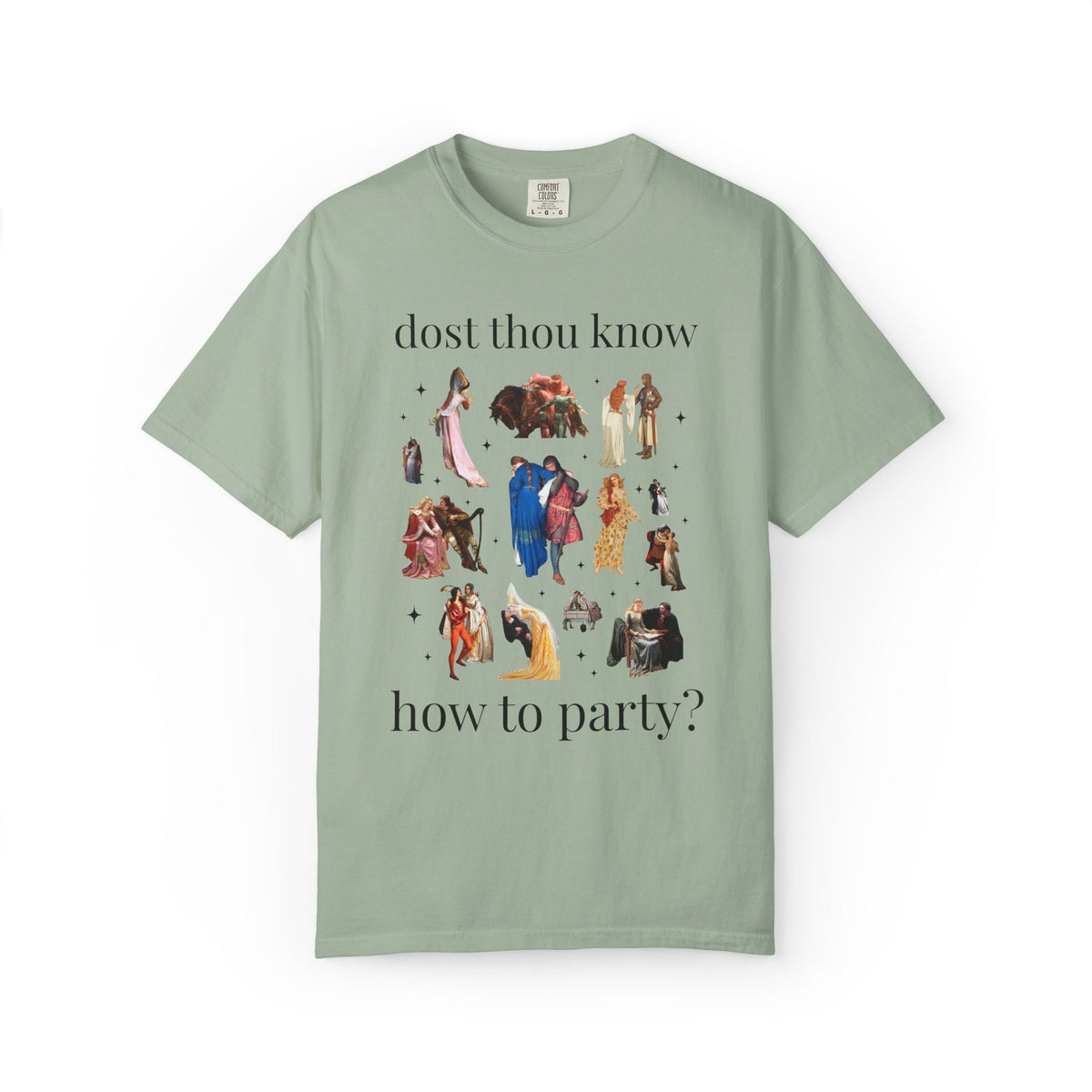 Medieval Bachelorette Party Tee Shirt with Famous Paintings of Medieval Couples and Princesses: The Last Quest Before the Dress Art History - Opal and June