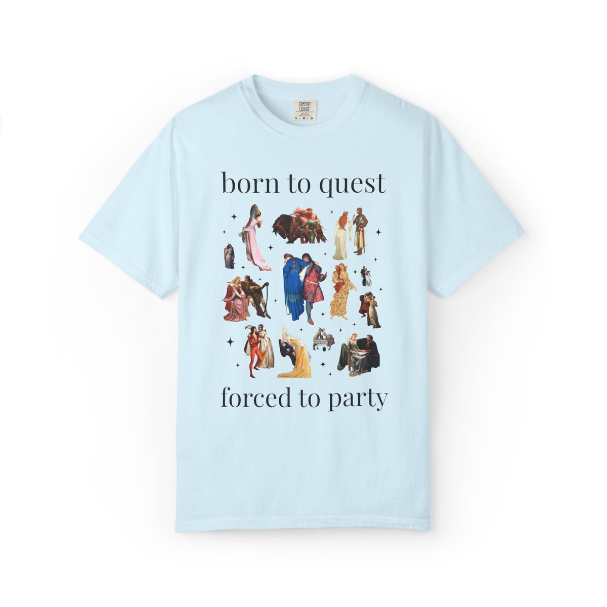 Medieval Bachelorette Party Tee Shirt with Famous Paintings of Medieval Couples and Princesses: The Last Quest Before the Dress Art History - Opal and June