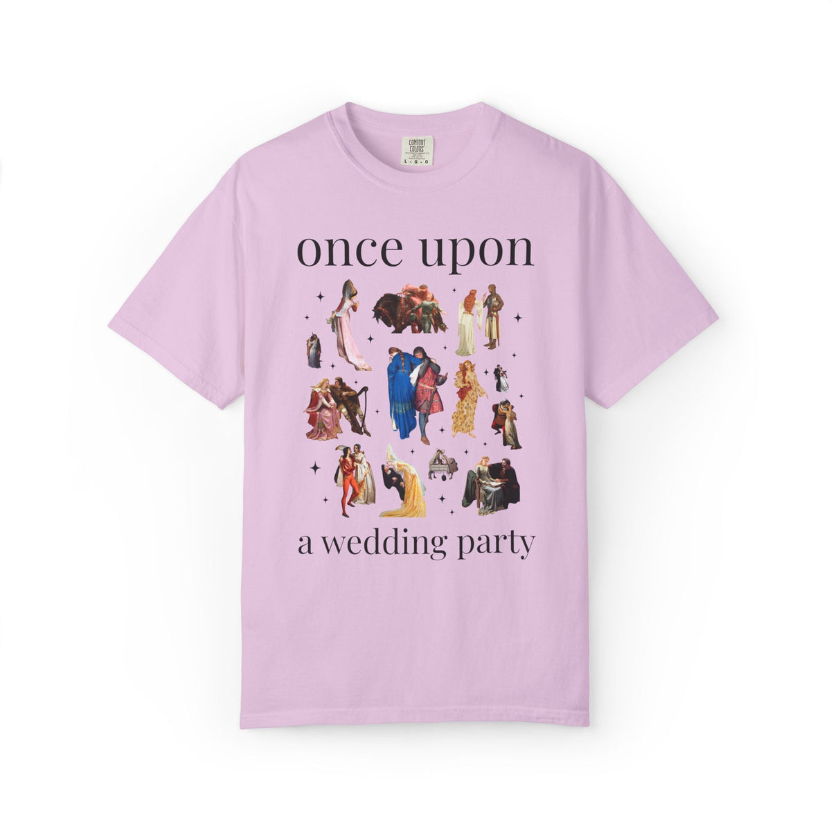 Medieval Bachelorette Party Tee Shirt with Famous Paintings of Medieval Couples and Princesses: The Last Quest Before the Dress Art History - Opal and June