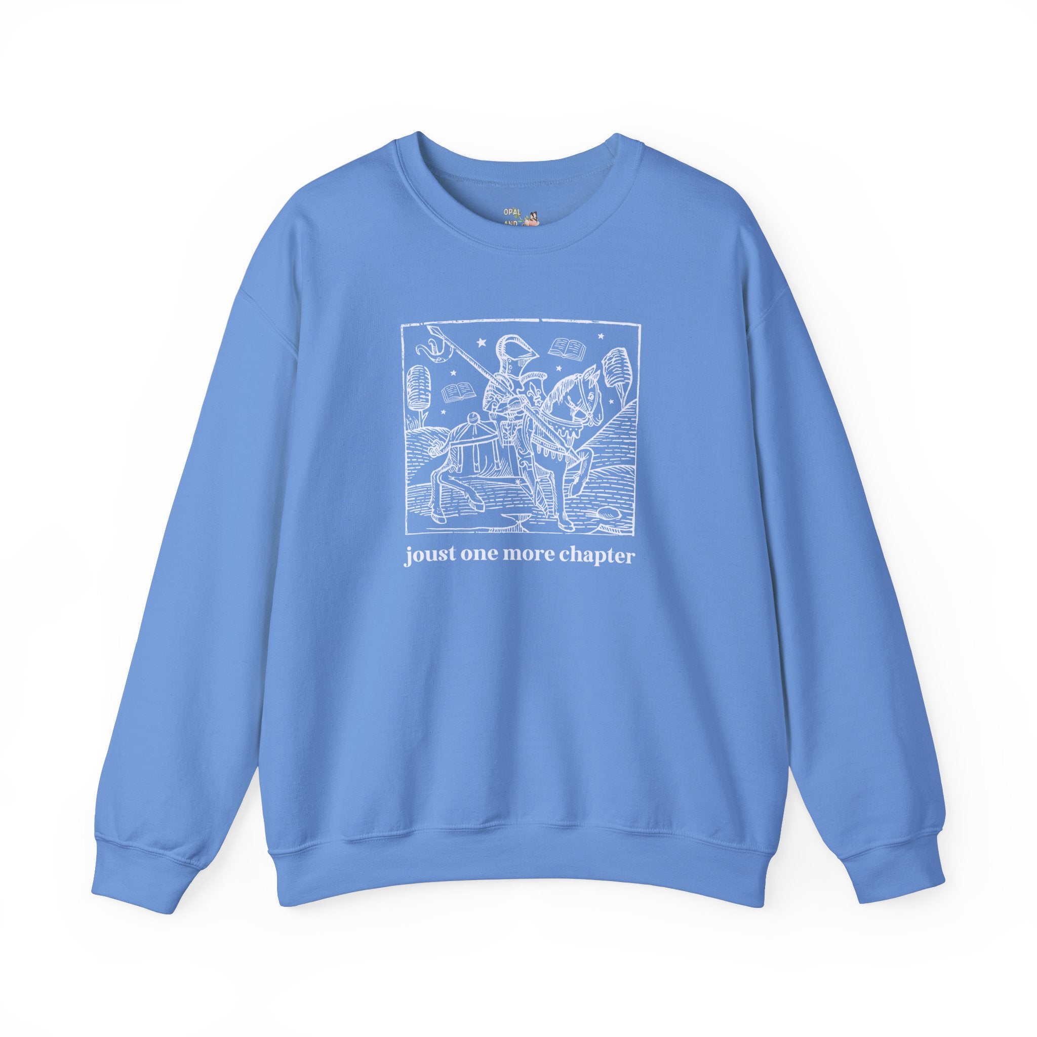 Medieval Bookish Sweatshirt for Romance Reader: Book Lover Gift Idea for Bookworm Who Loves Historical Fiction, Silly Just One More Chapter - Opal and June