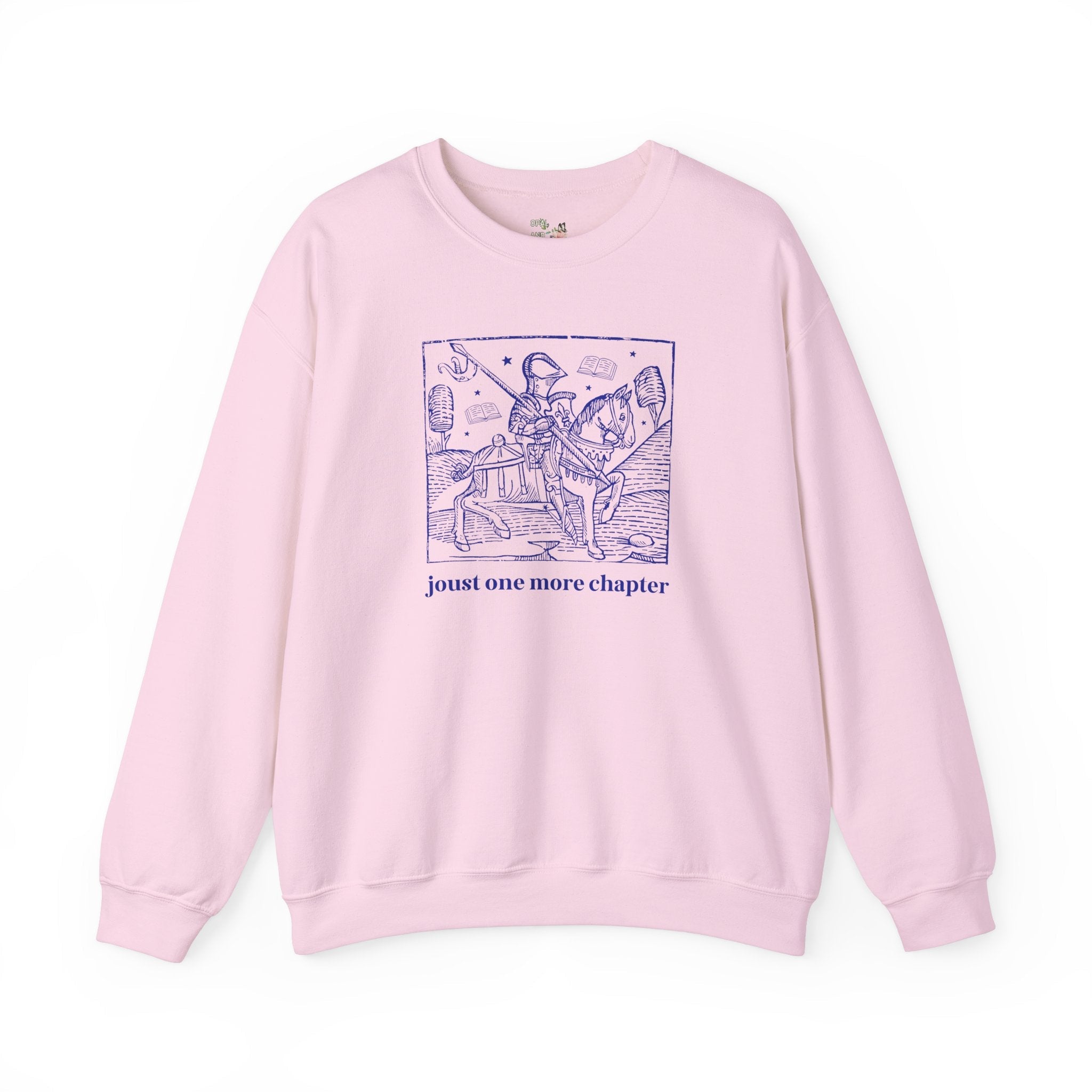 Medieval Bookish Sweatshirt for Romance Reader: Book Lover Gift Idea for Bookworm Who Loves Historical Fiction, Silly Just One More Chapter - Opal and June