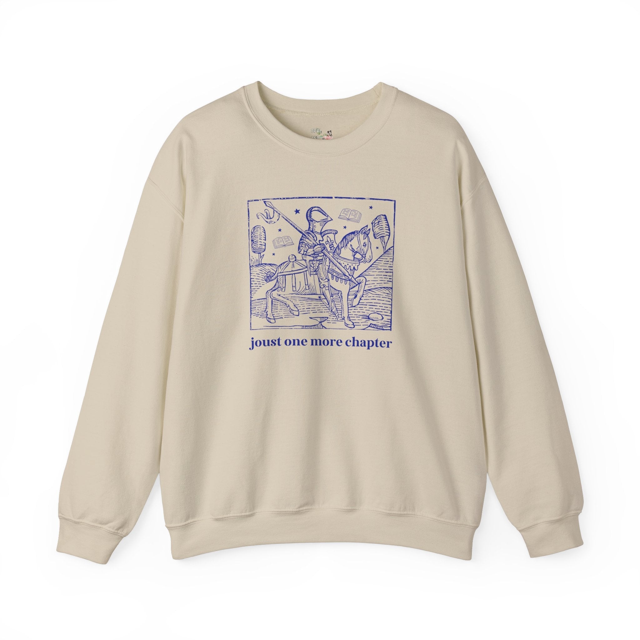 Medieval Bookish Sweatshirt for Romance Reader: Book Lover Gift Idea for Bookworm Who Loves Historical Fiction, Silly Just One More Chapter - Opal and June