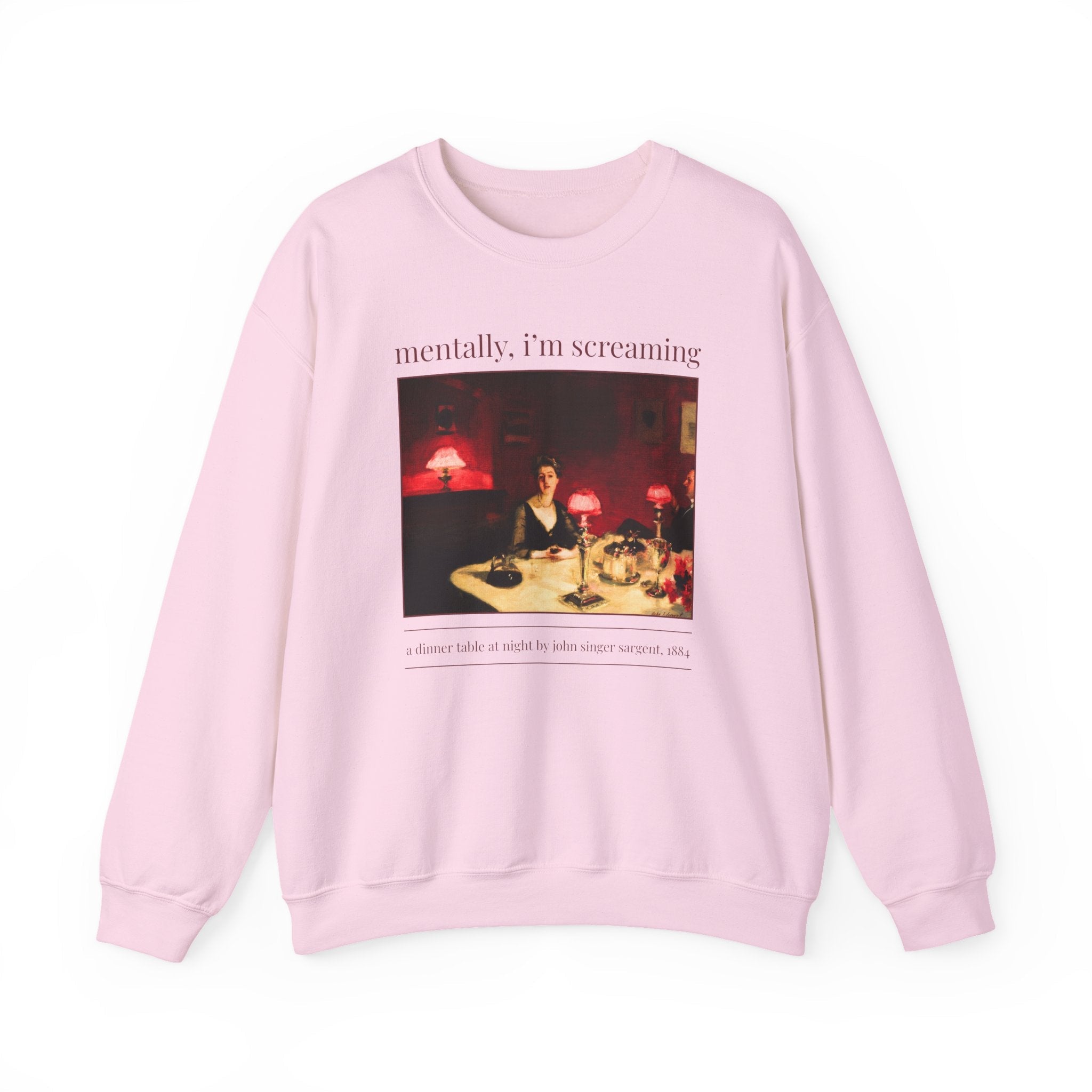 Mentally I'm Screaming Art History Sweatshirt: Famous Painting by John Singer Sargent, Women's Rights Feminist, Equal Rights, Human Rights - Opal and June