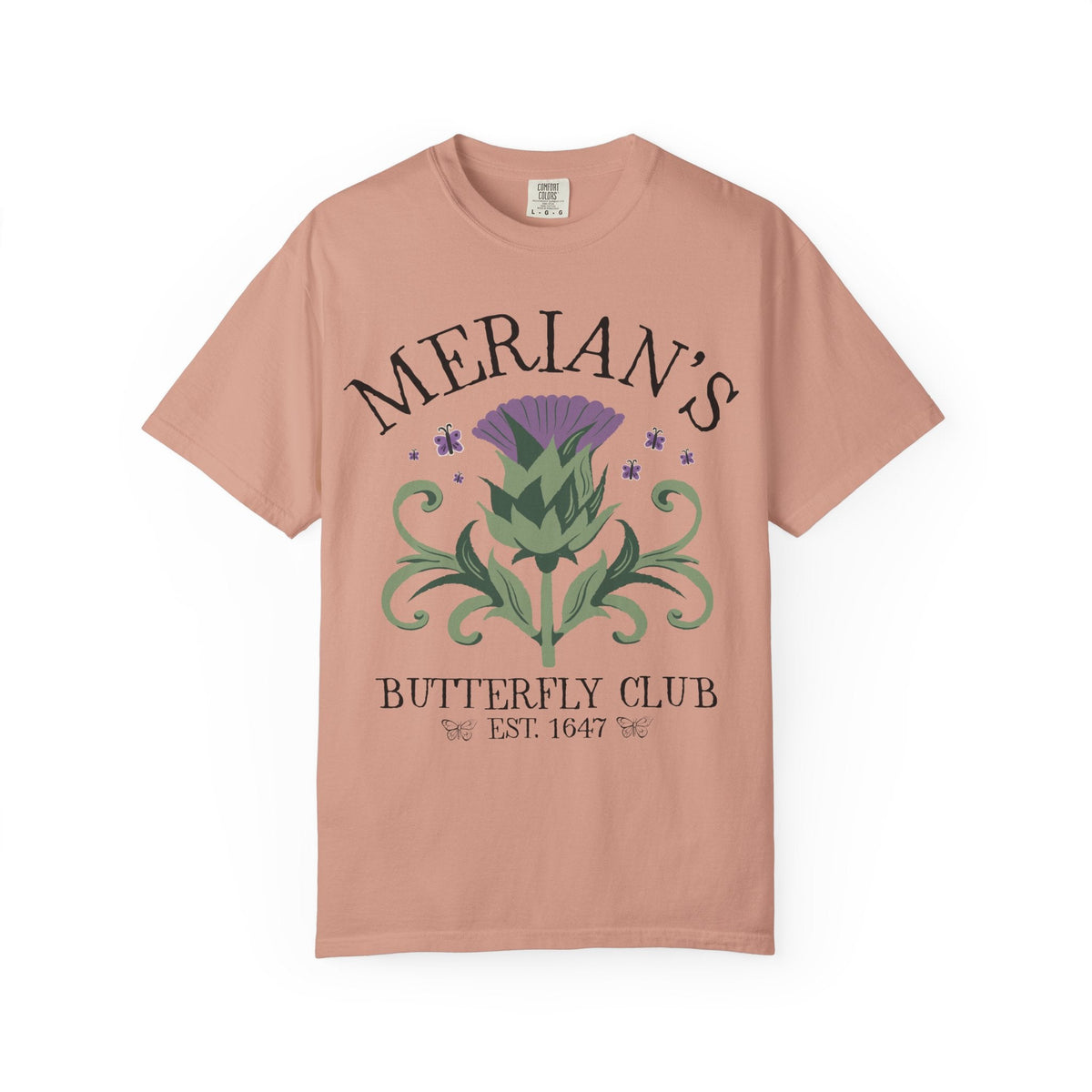 Merian's Butterfly Club, Established 1647: Maria Sibylla Merian Botany History T-Shirt for Insect Lover or Entomologist, Butterly Lover Gift - Opal and June
