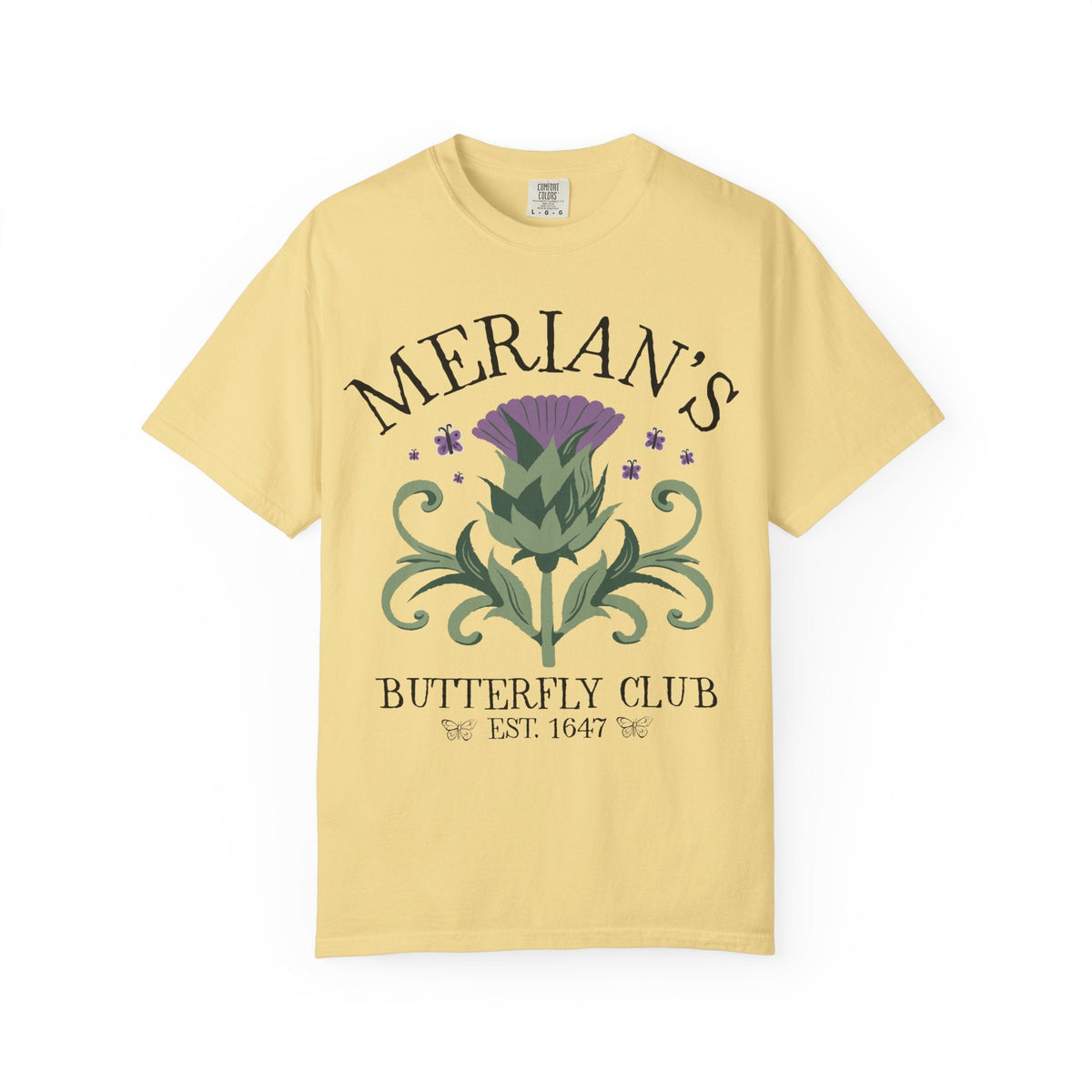 Merian's Butterfly Club, Established 1647: Maria Sibylla Merian Botany History T-Shirt for Insect Lover or Entomologist, Butterly Lover Gift - Opal and June