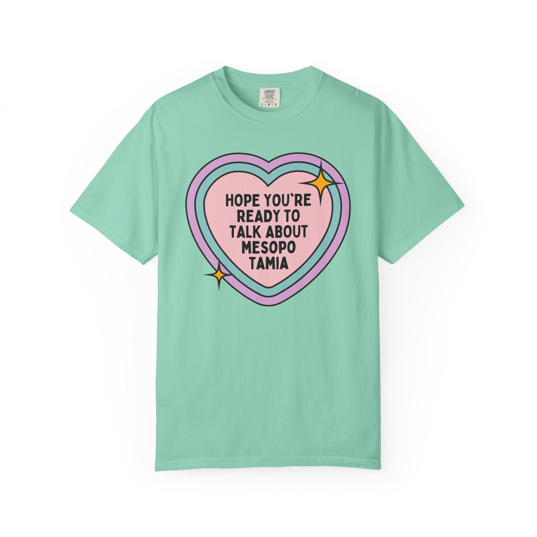 Mesopotamia History Tee Shirt for Sixth Grade Teacher, Middle School History or Social Studies T-Shirt with Heart, Cute Ancient History Tee - Opal and June